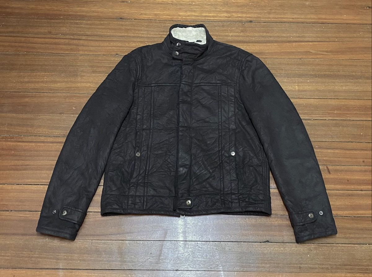 Armani Exchange × Vintage Rare Design Vintage Armani Exchange Fur Suede Jacket 2000s Size US M / EU 48-50 / 2 - 1 Thumbnail