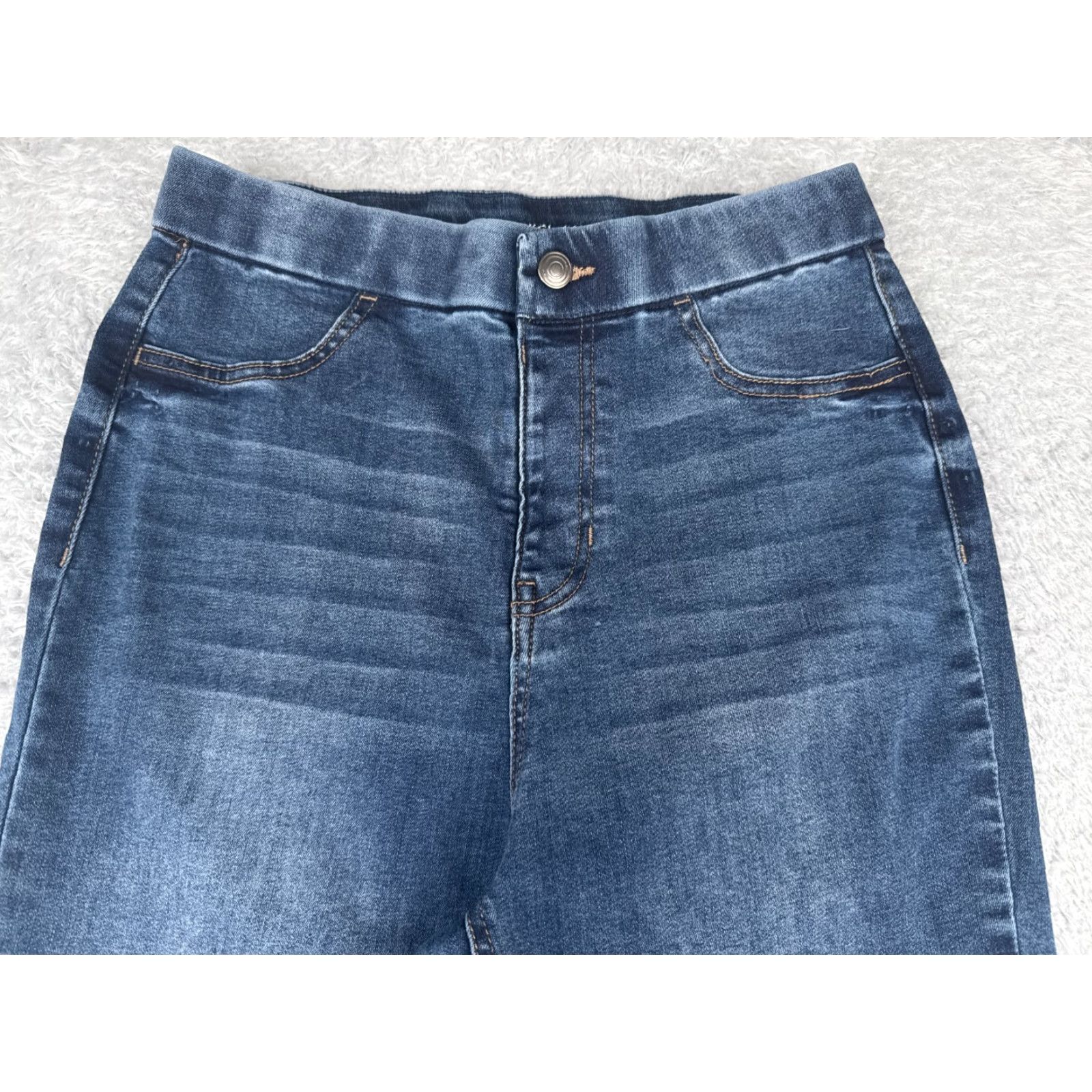 Vintage No Boundaries Jeans Womens Skinny High Rise Denim Pull-On 28x27 Blue 28x27 5-Pocket Logo Designer Womens Jeans Size 28" / US 6 / IT 42 - 4 Thumbnail