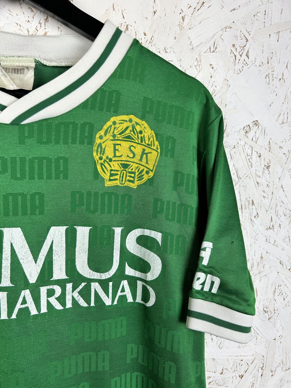 Puma 90s Vintage Puma Enkopings SK Home Kit Match Worn Jersey Size US M / EU 48-50 / 2 - 3 Thumbnail