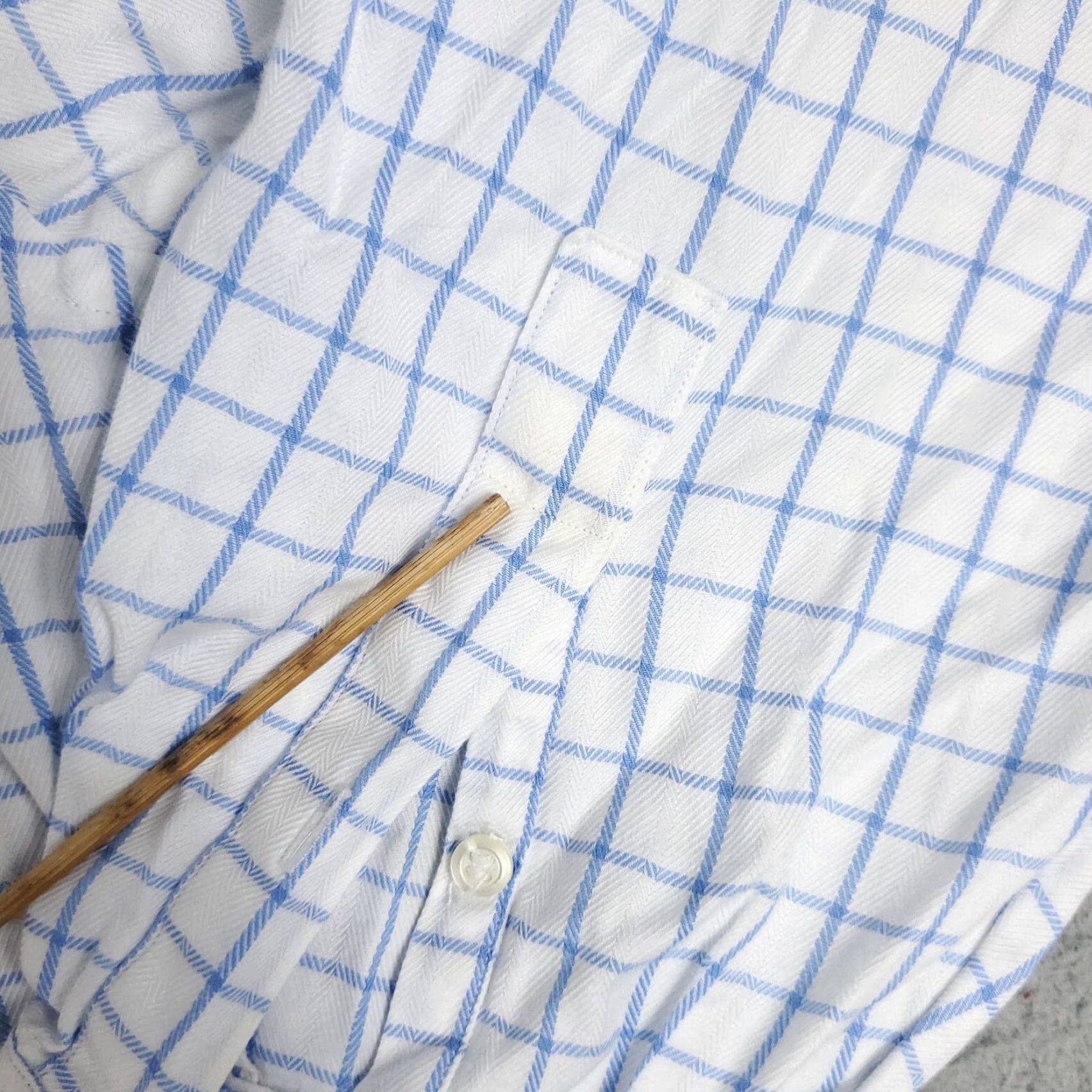 Cremieux VINTAGE Daniel Cremieux Shirt Blue Check Button-Up 17.5 Regular Adult Medium Blue 90s Concert Home Office Mens Size US XL / EU 56 / 4 - 5 Thumbnail
