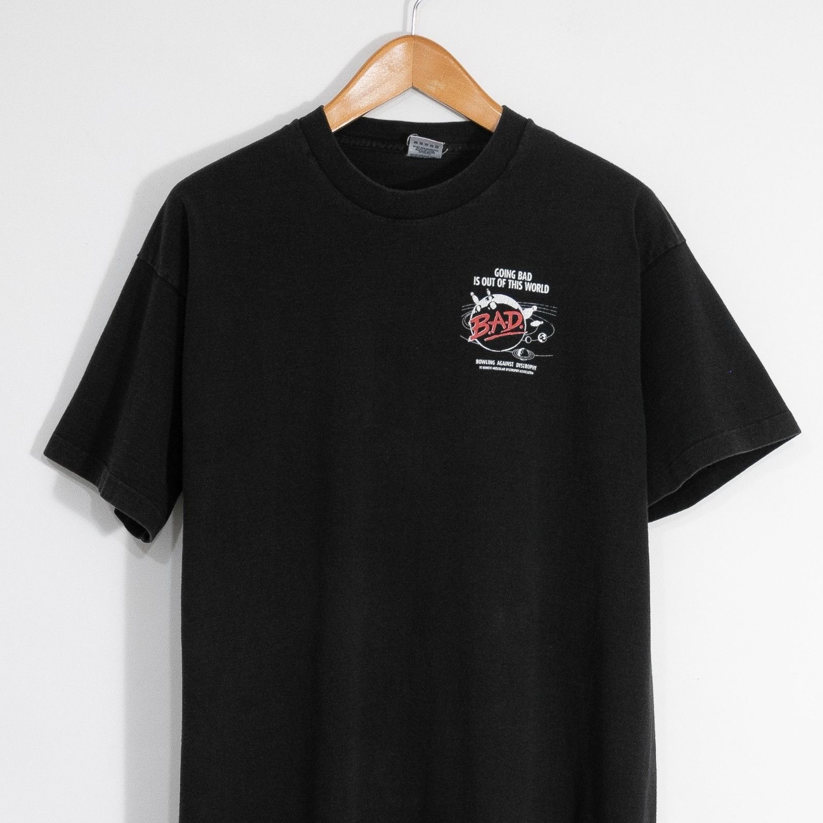 Vintage Vintage 90s Bowling Against Dystrophy Tee XL - Single Stitch Size US XL / EU 56 / 4 - 2 Thumbnail
