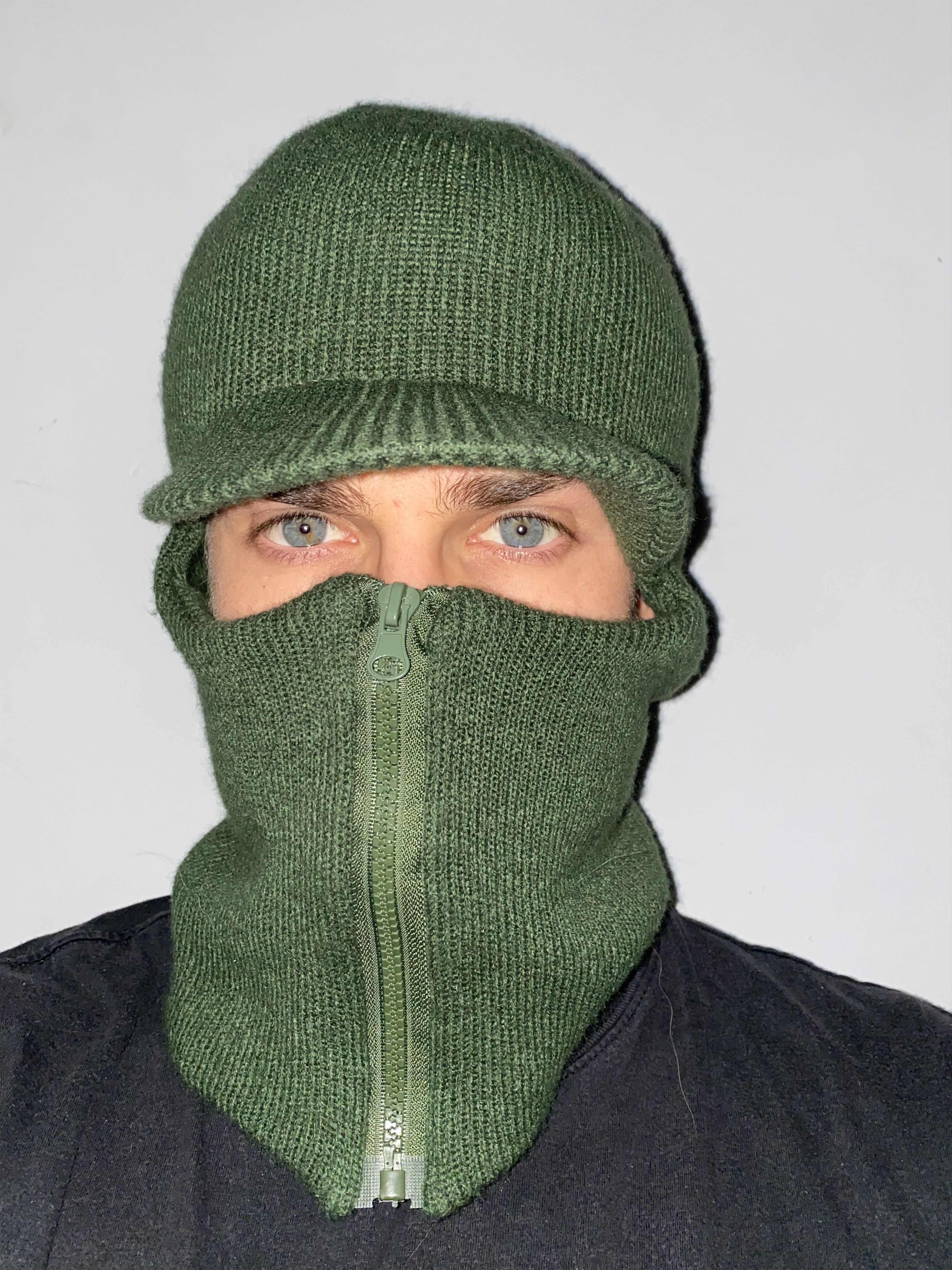 Vintage vintage shiesty ski mask zip up balaclava Grailed