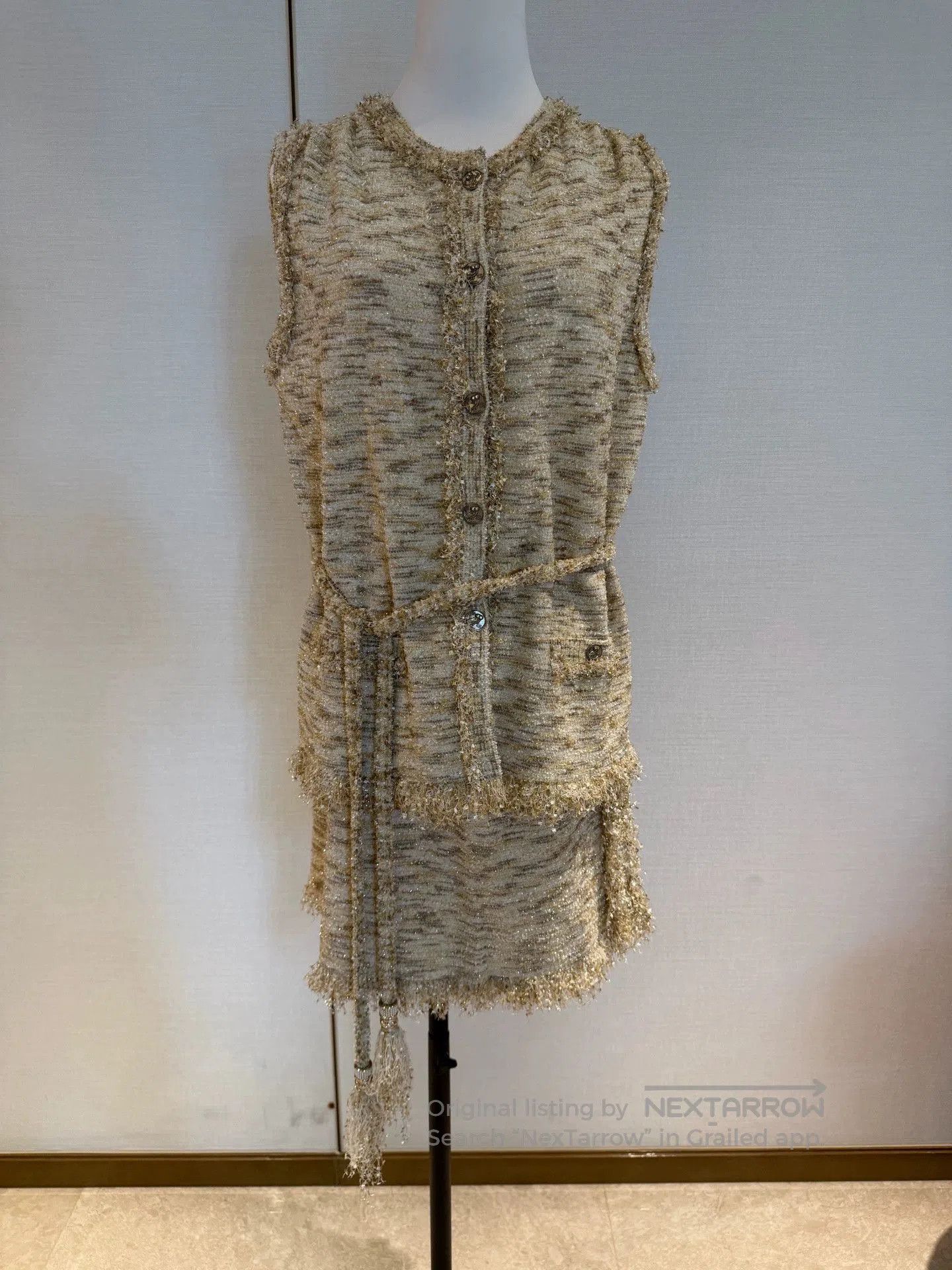 Chanel Chanel Greek Series Gold Fringe Skirt. Size US 36 / EU 52 - 1 Thumbnail