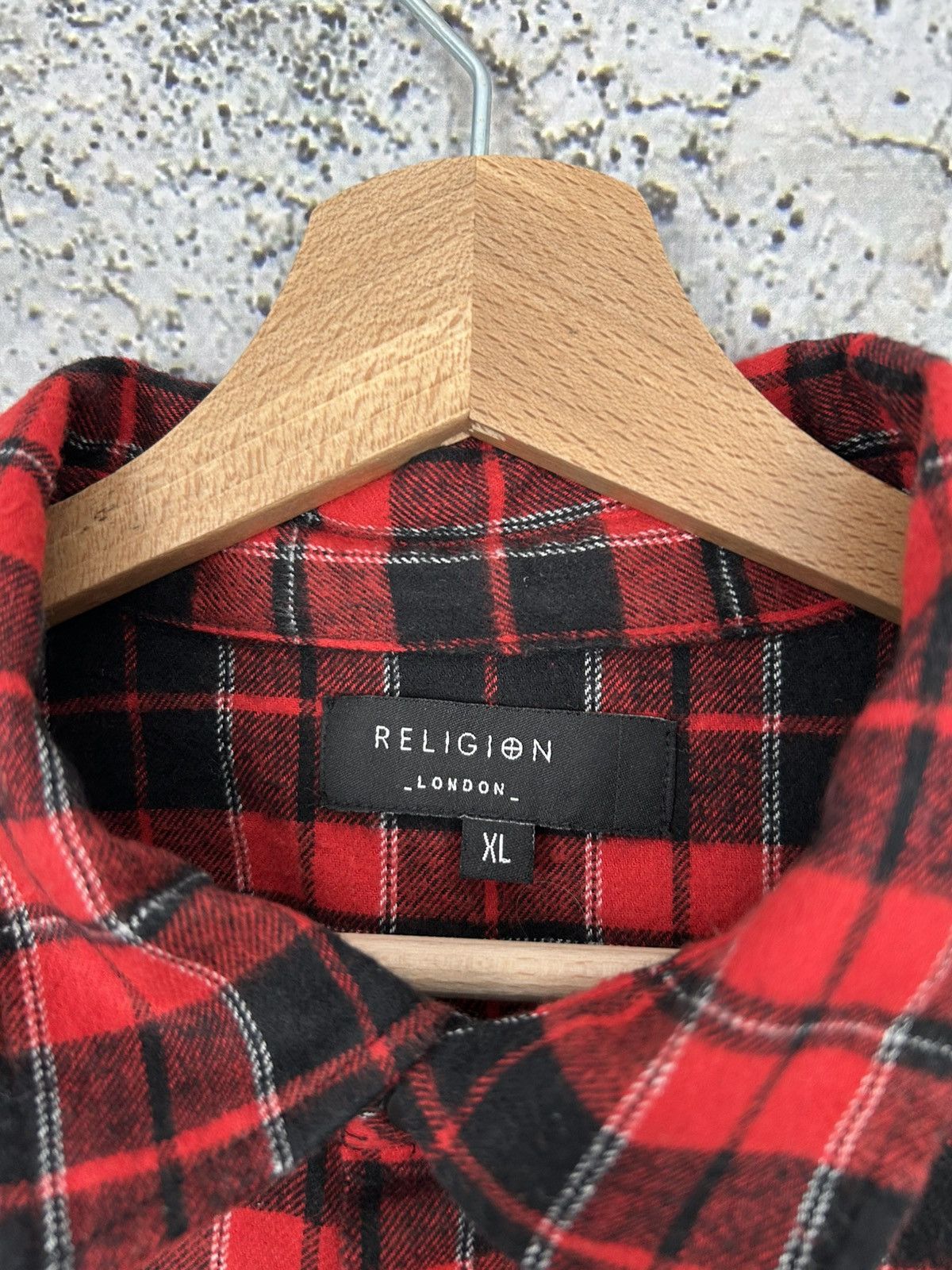 Vintage Vintage Religion Tartan Flannel Shirt Avant Garde Punk Skate Size US XL / EU 56 / 4 - 7 Thumbnail