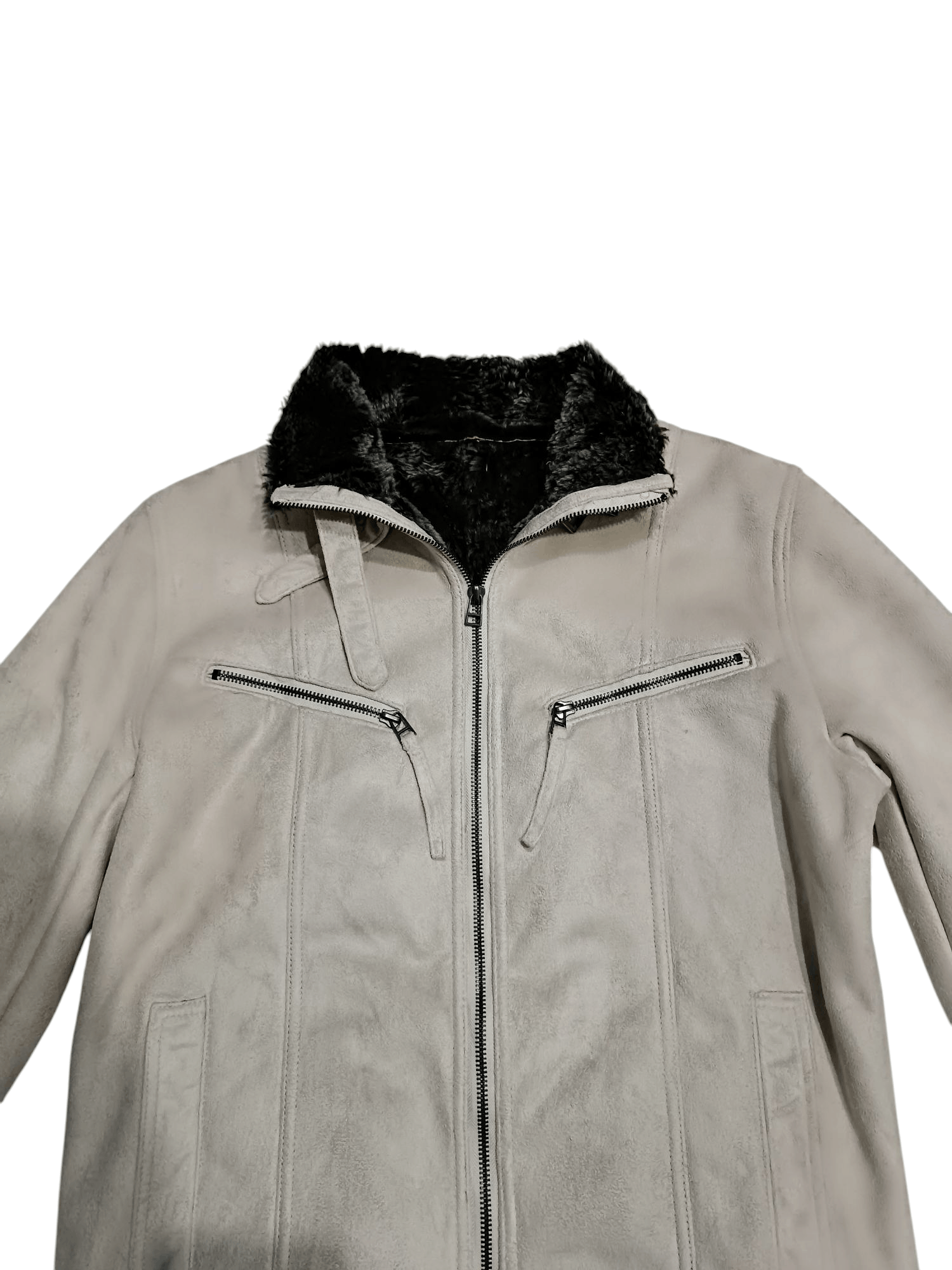 Japanese Brand Japanese Brand Faux Fur Leather Jacket Beige Size US M / EU 48-50 / 2 - 5 Thumbnail