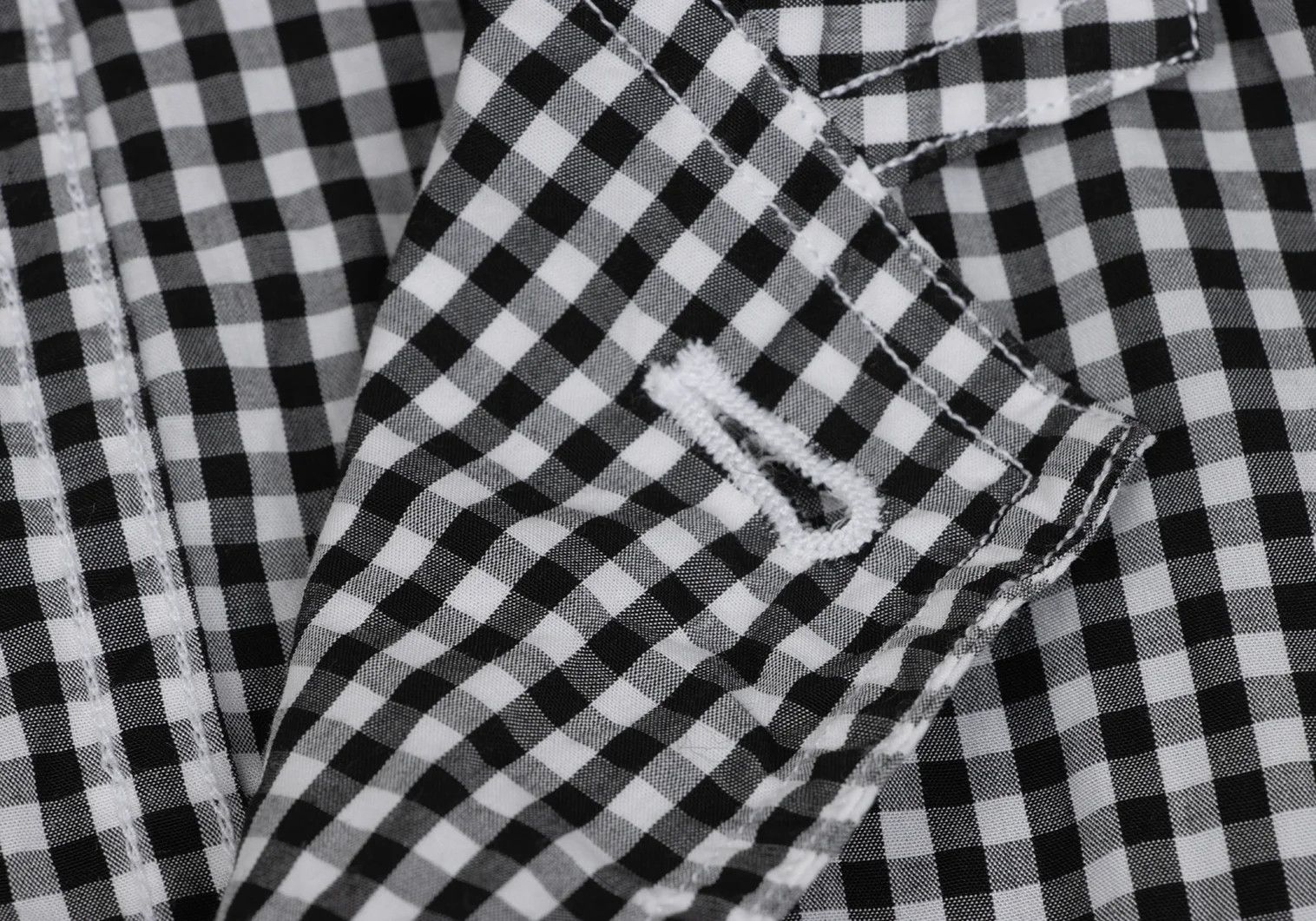 Ganryu Gingham Check Flap Pocket Jacket Black and White Size S Size US S / EU 44-46 / 1 - 4 Thumbnail