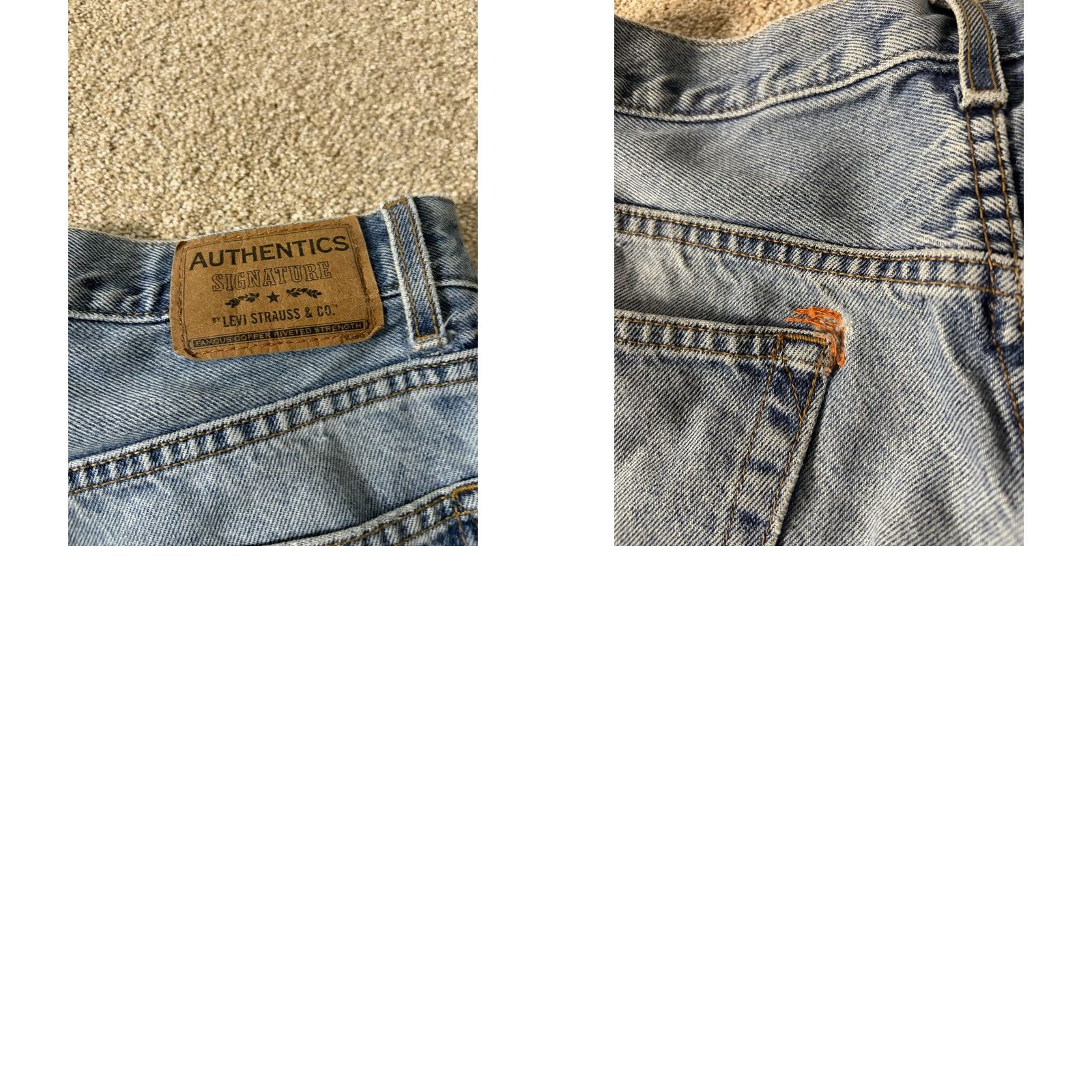 Vintage Signature Levi Strauss Jeans Mens 36x31 Light Wash Blue Regular Straight Denim Clothing Size US 36 / EU 52 - 8 Thumbnail