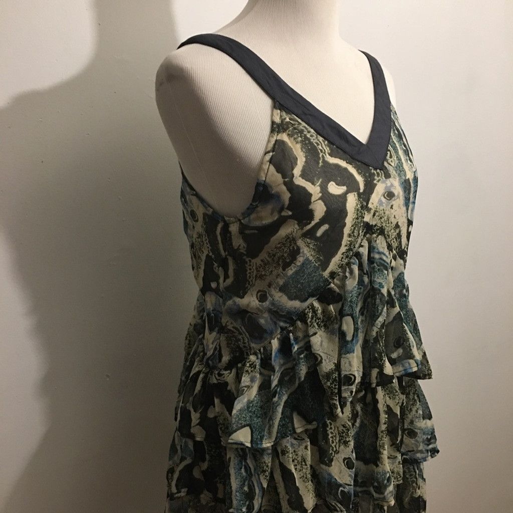 Other Kimchi Blue 3-Tier Ruffle Mini Dress: Size Medium Size L / US 10 / IT 46 - 3 Thumbnail