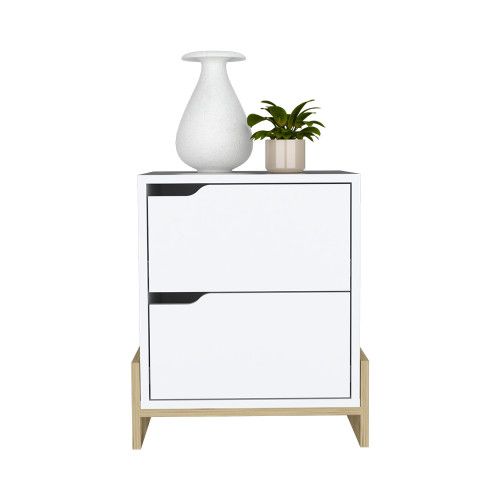 Designer × Homemade Nightstand Brookland, Bedside Table with Double Drawers and Size US L / EU 52-54 / 3 - 5 Thumbnail