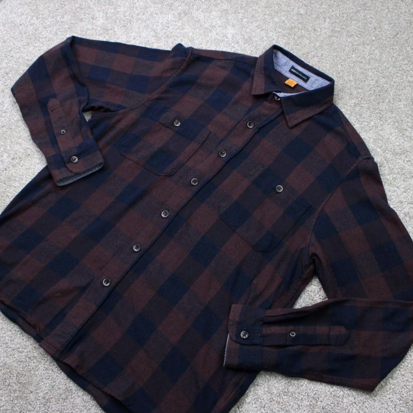 Vintage Tailor Vintage Shirt Mens Medium Red/Blue Luxe Performance Flannel Stretch L/S Size US M / EU 48-50 / 2 - 4 Thumbnail