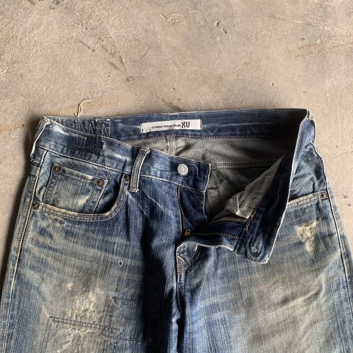 Vintage 🔥THRASHED! FLARE/BOOTCUT VTG EDWIN 401XX Jeans Denim Pants Size US 32 / EU 48 - 7 Thumbnail