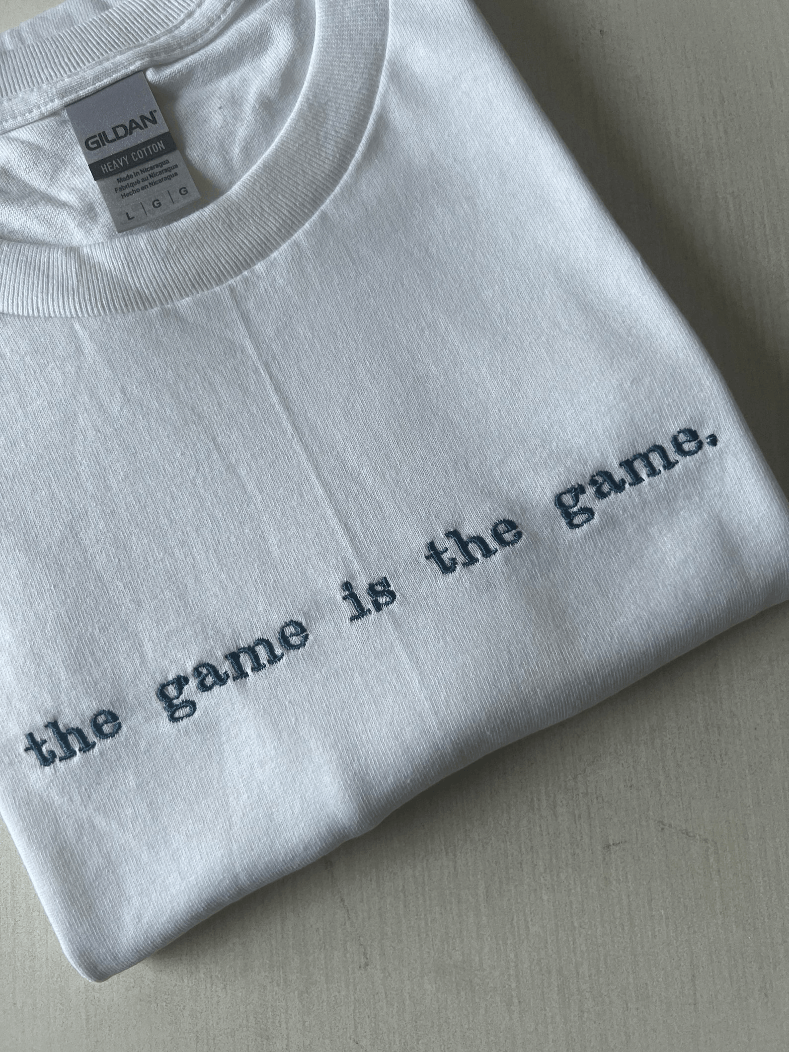Other Custom Slogan Embroidered T-Shirt Size US M / EU 48-50 / 2 - 1 Thumbnail
