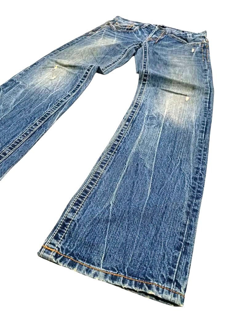 Japanese Brand × Vintage Vintage Flared Mek DNM Distressed Faded Denim E202 Size US 32 / EU 48 - 2 Thumbnail