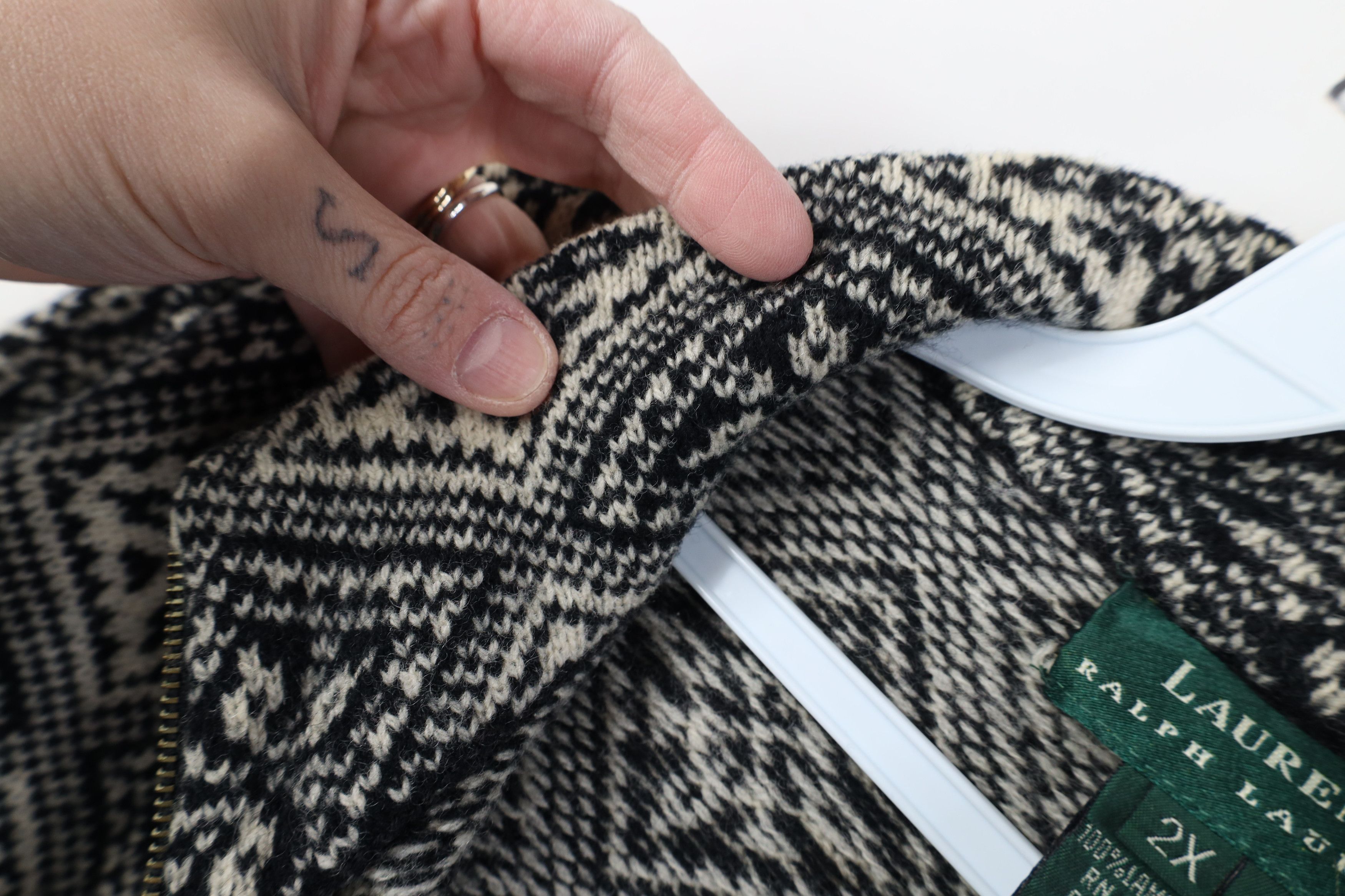 Ralph Lauren Vintage 90s Ralph Lauren Fair Isle Full Zip Cardigan Sweater Size XXL / US 16-18 / IT 52-54 - 11 Thumbnail