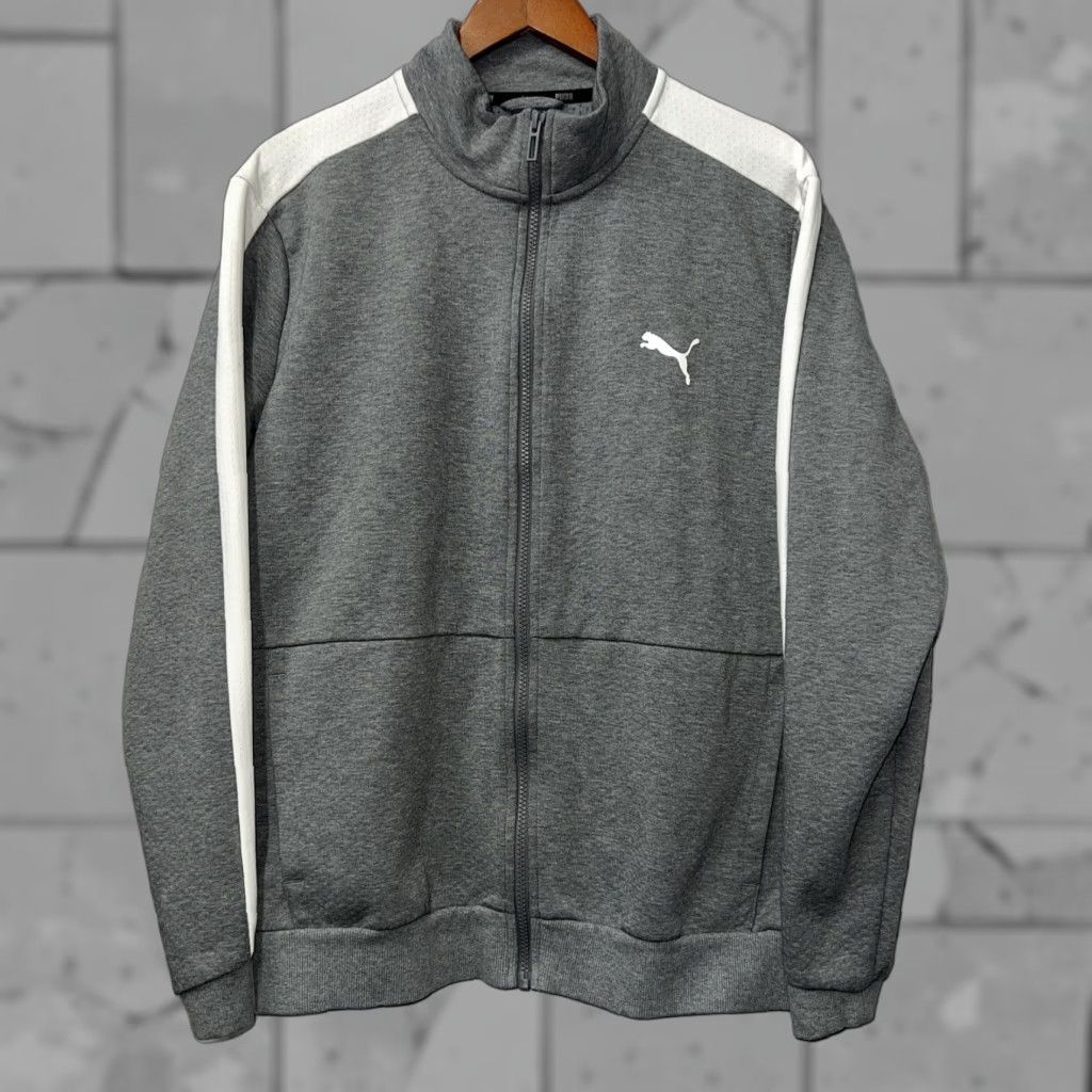 Puma Puma Gray Full Zip Sweat Track Jacket Mens Size L Size US L / EU 52-54 / 3 - 1 Thumbnail