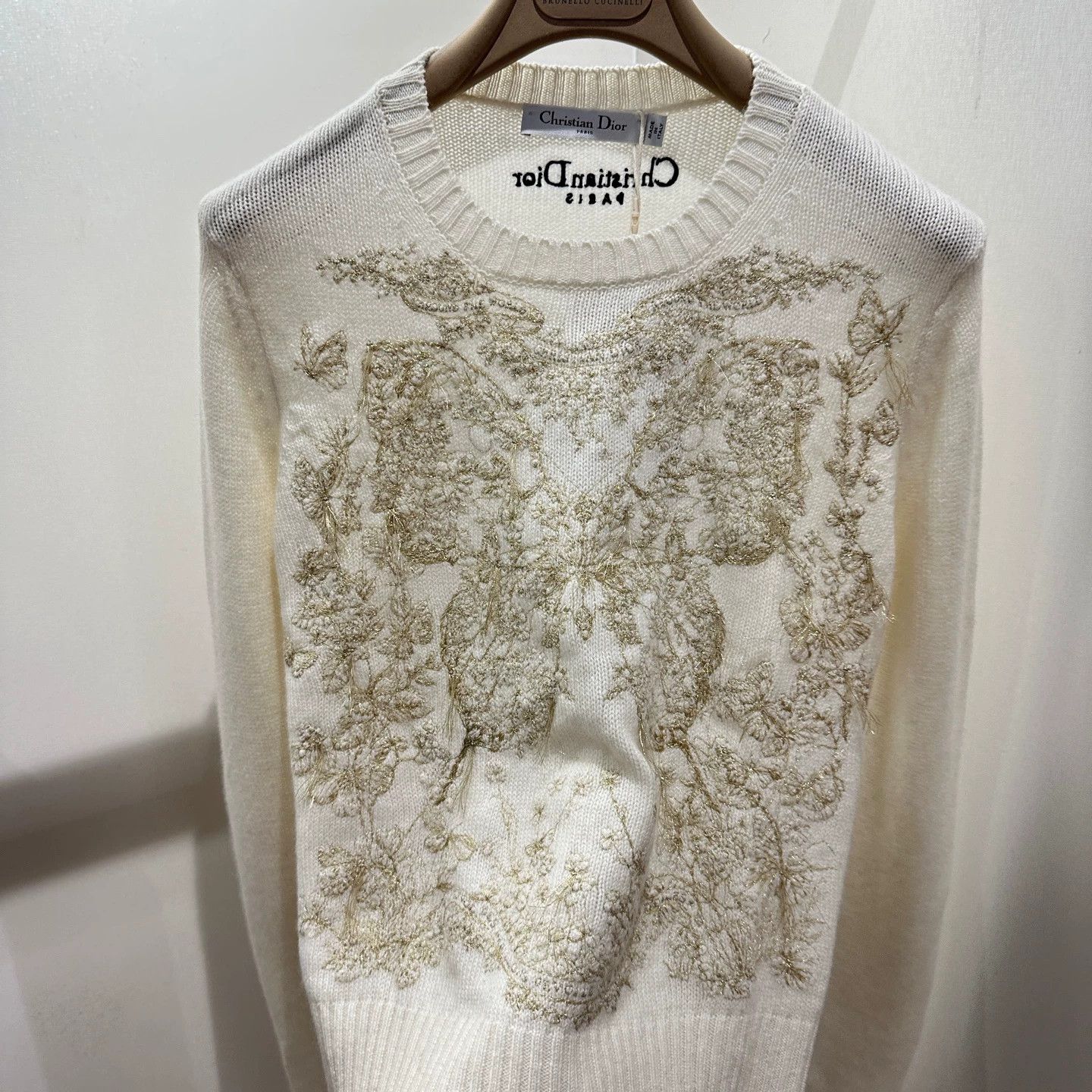 Christian Dior Monsieur Dior cashmere gold thread butterfly sweater 36 Size XS / US 0-2 / IT 36-38 - 6 Thumbnail