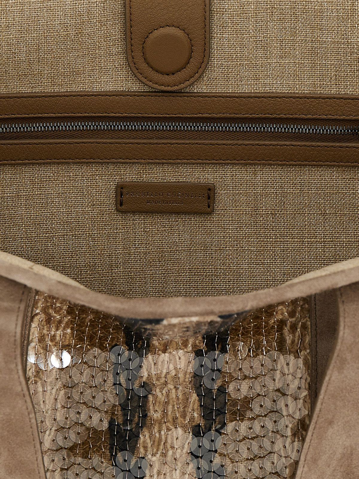 Brunello Cucinelli o1y0725 Size : OS / Suede Handbag in Multicolor Size ONE SIZE - 4 Thumbnail