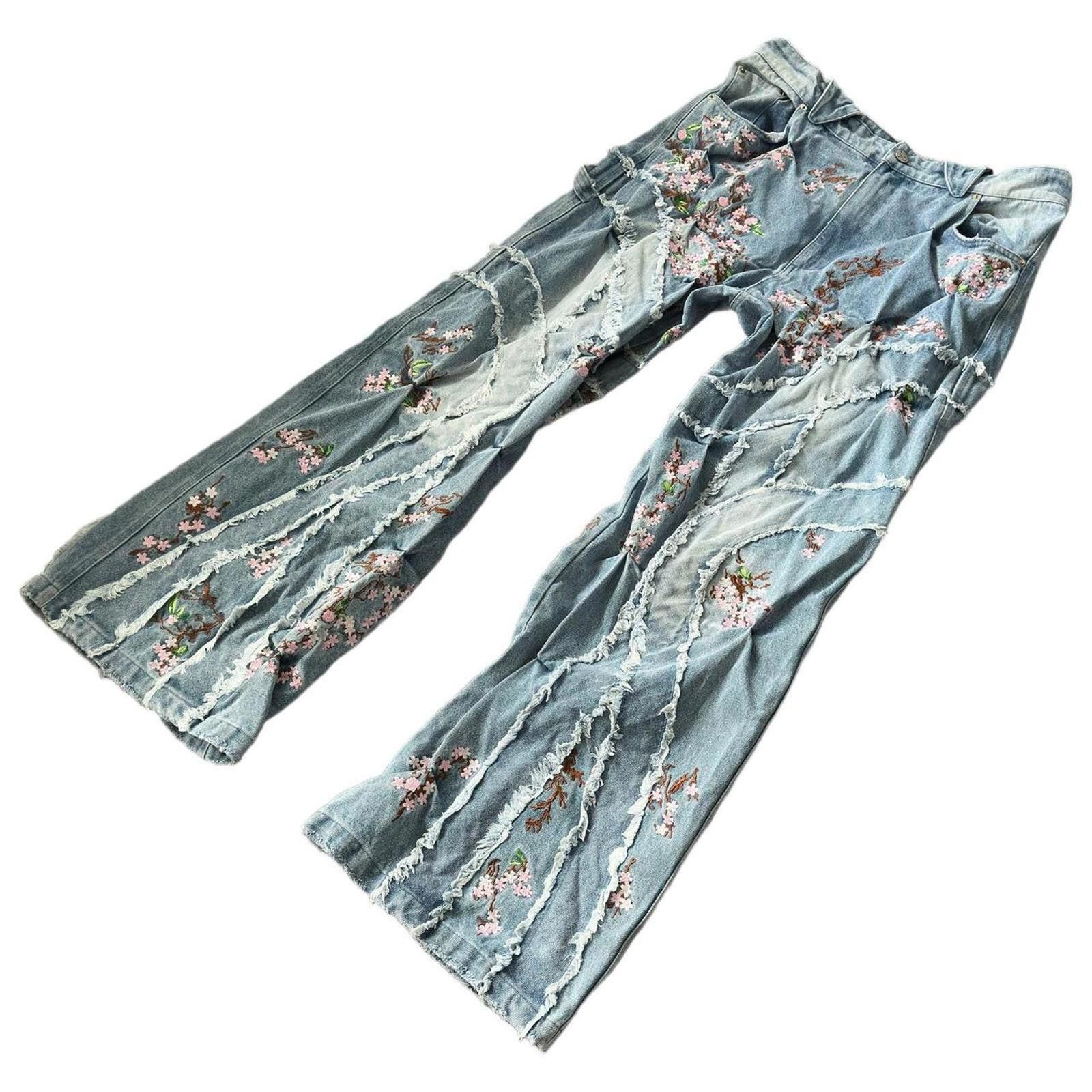 Other Badson Cherry Blossom Denim Pants Size US 32 / EU 48 - 4 Thumbnail