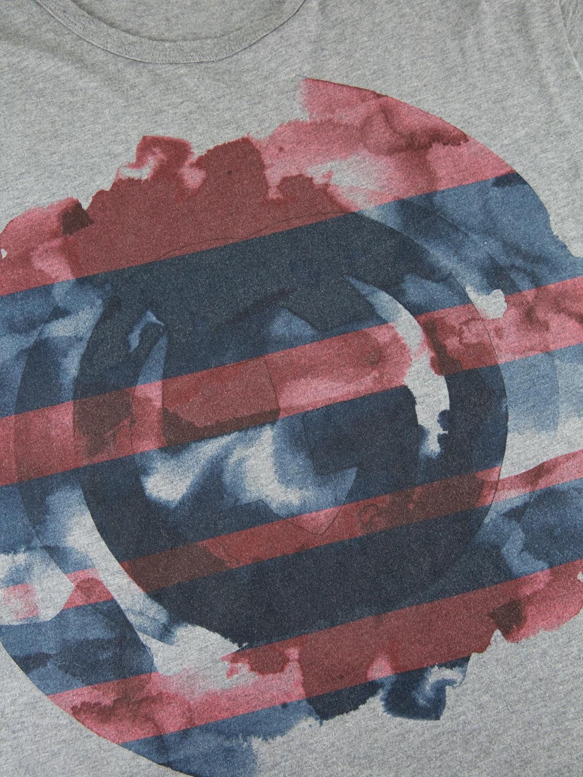 Watercolour Logo Grey T Shirt Tops