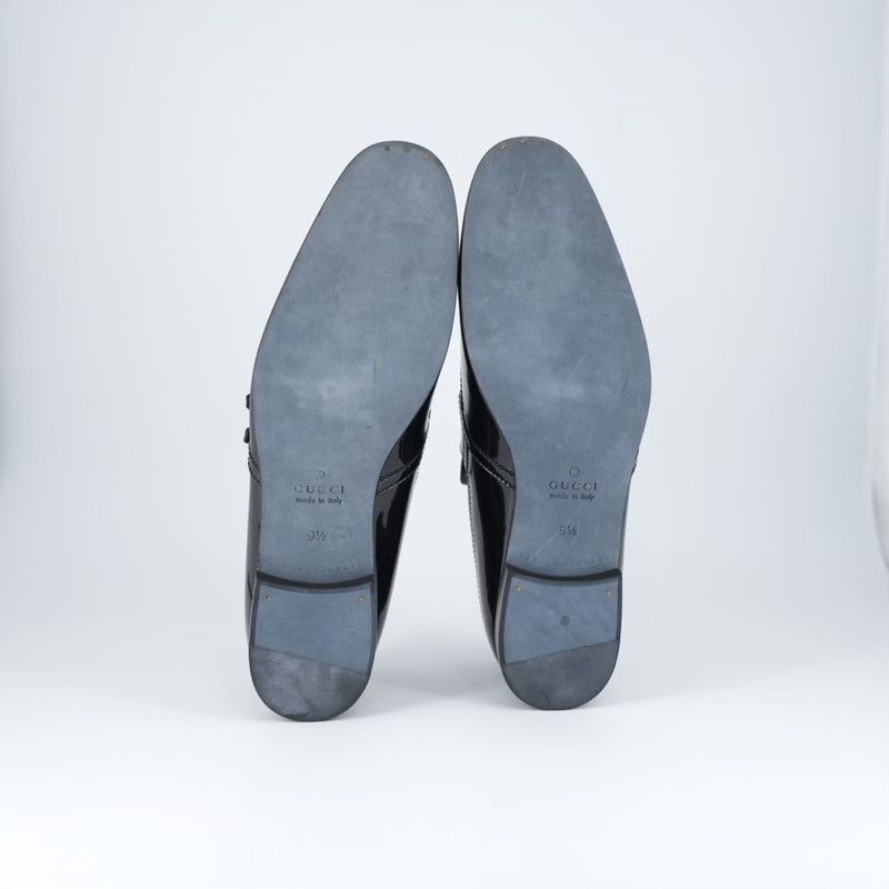 Gucci Gucci Black Patent Leather Dress Shoes for Men - Size US 10.5 / EU 43-44 - 4 Thumbnail