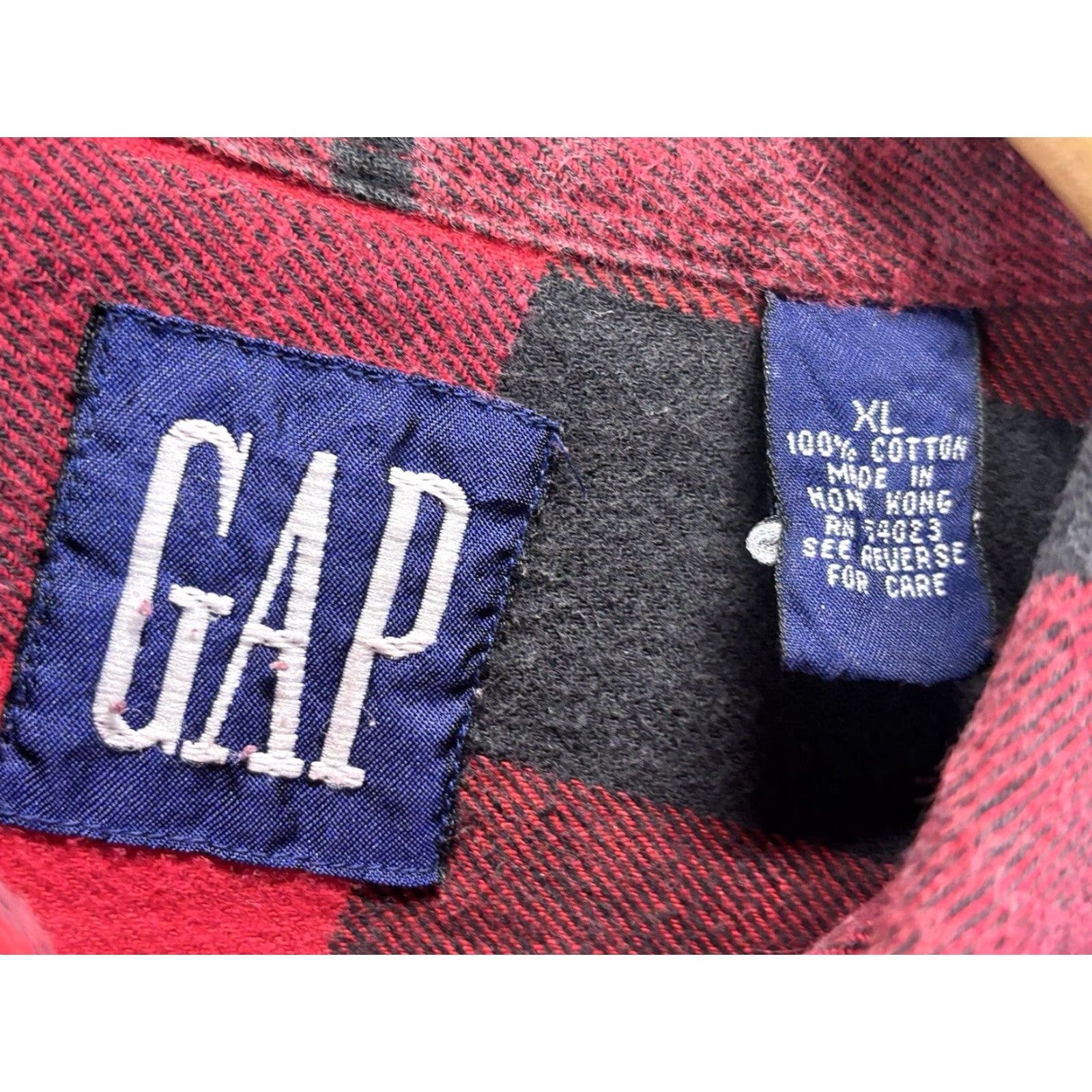Gap VINTAGE Gap Red Flannel Shirt XL Men’s Button-Down 90s Large Check Grunge Shirt Size US XL / EU 56 / 4 - 4 Thumbnail