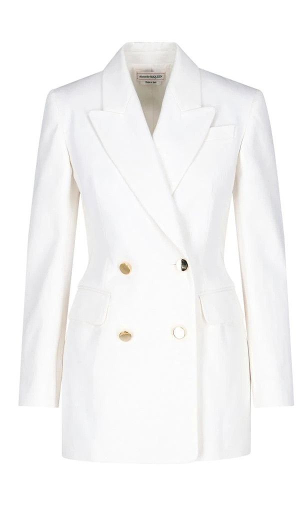 Alexander McQueen o1y0325 Blazer in White Size XS / US 0-2 / IT 36-38 - 1 Thumbnail