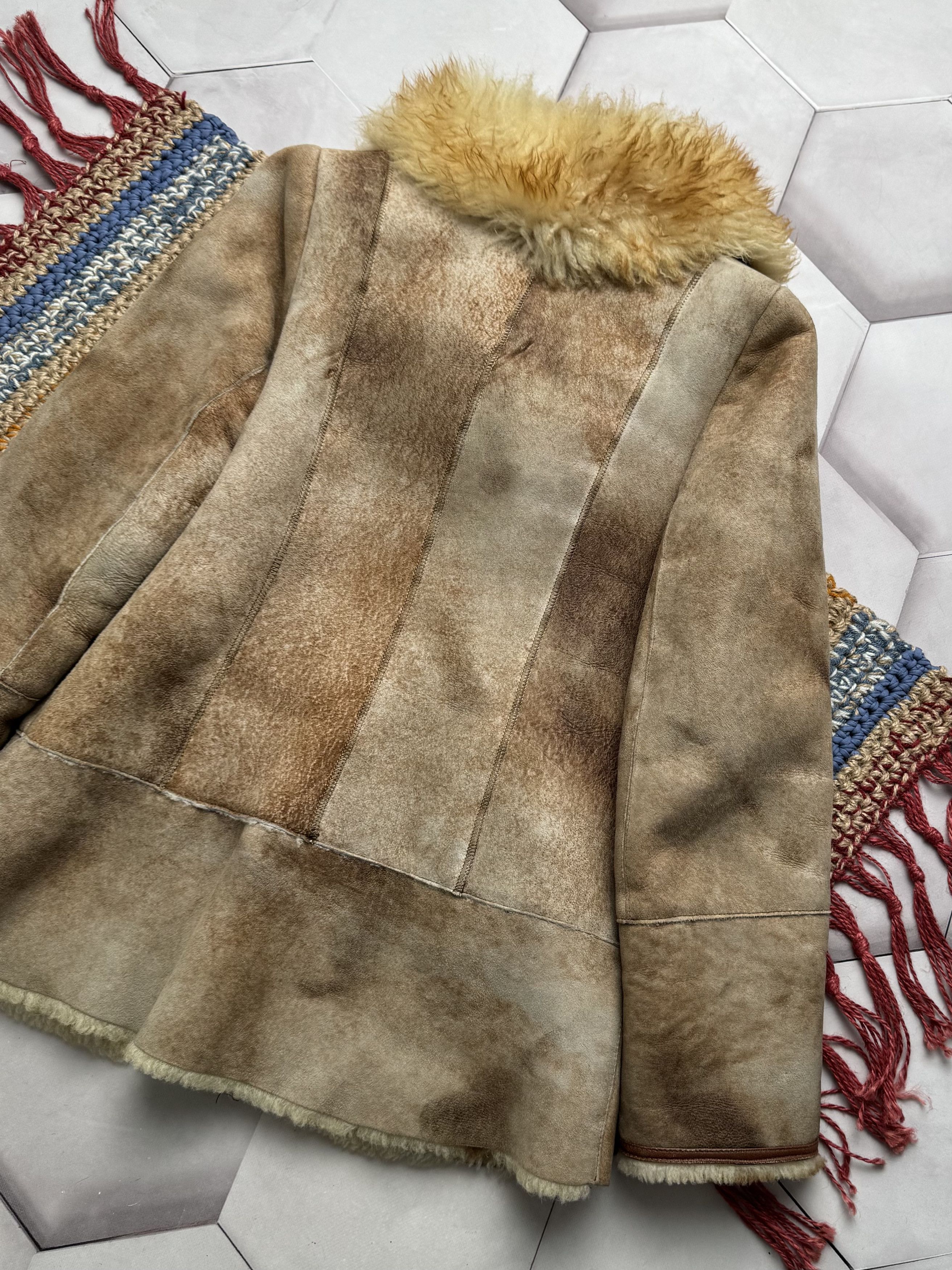 Japanese Brand Vintage Real Sheepskin Coat (E4) Size S / US 4 / IT 40 - 11 Thumbnail