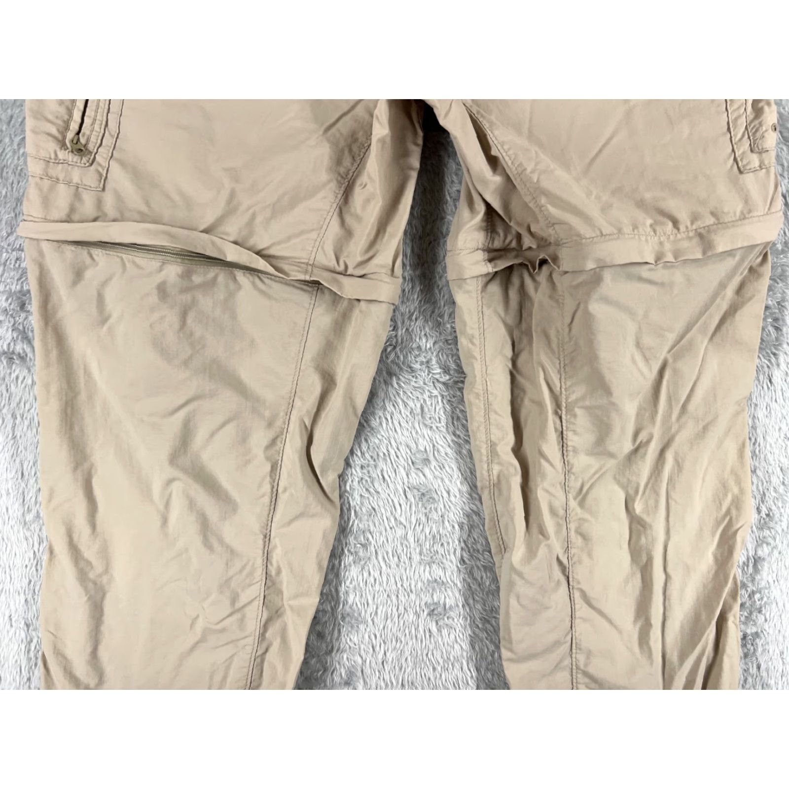 Vintage Columbia Pants Womens XL Beige Cargo Convertible 100% Nylon Titanium Size 40" / US 18 - 3 Thumbnail