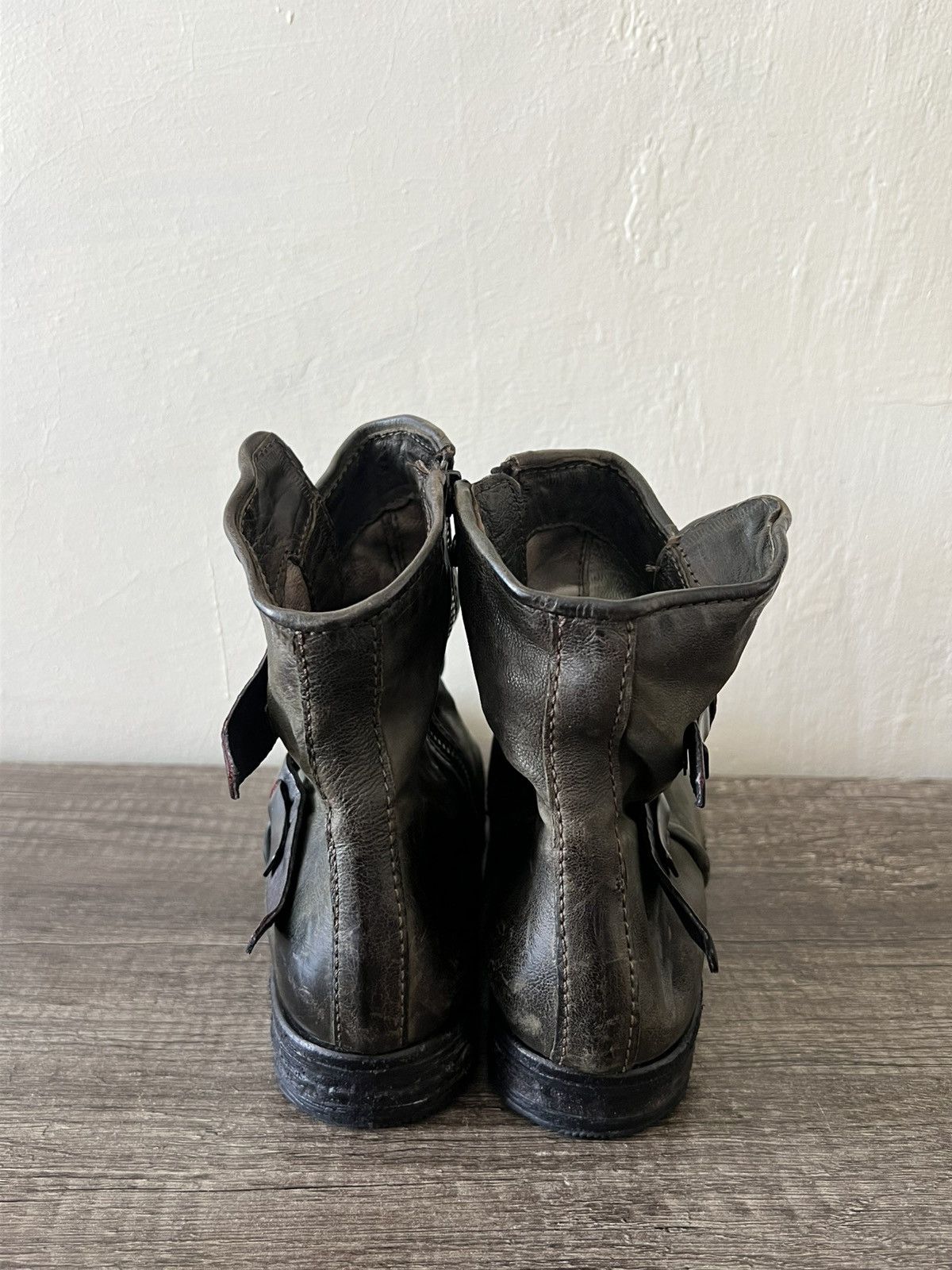 A.S.98 A.S.98 (Airstep) ITALIAN DISTRESSED OLIVE SLOUCH BOOTS Size US 8 / IT 38 - 5 Thumbnail