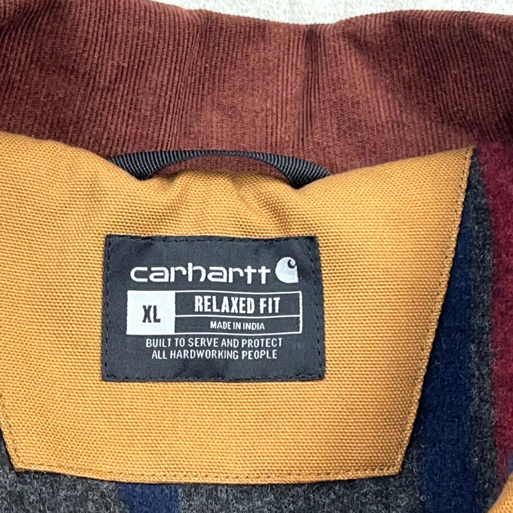 Carhartt Carhartt Jacket Men XL Brown Duck Relaxed Fit Winter Lined Canvas Bomber Jacket J97 103828 BRN Size US XL / EU 56 / 4 - 5 Thumbnail