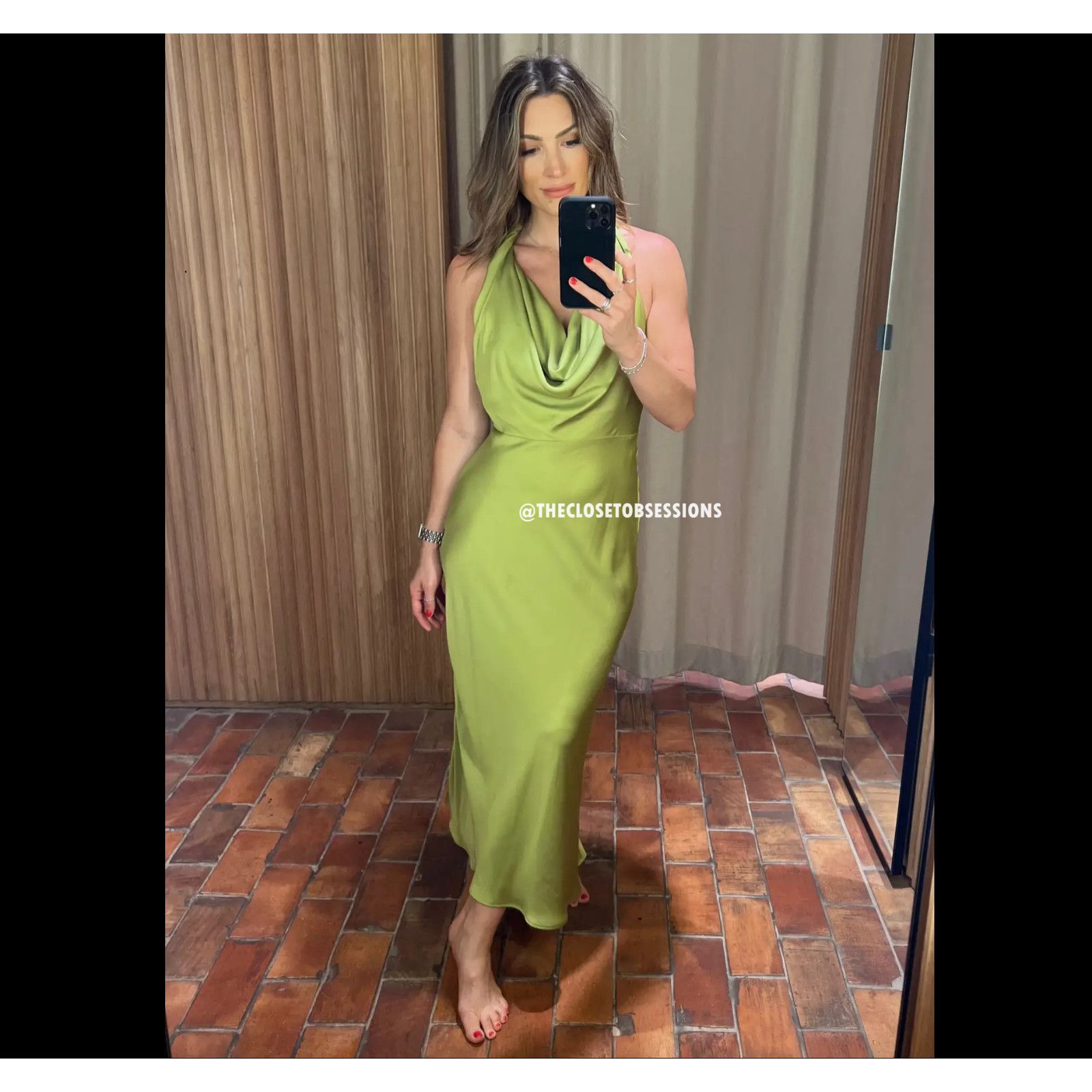 Mango MANGO Open Back Satin Midi Dress NWT Size M / US 6-8 / IT 42-44 - 19 Thumbnail