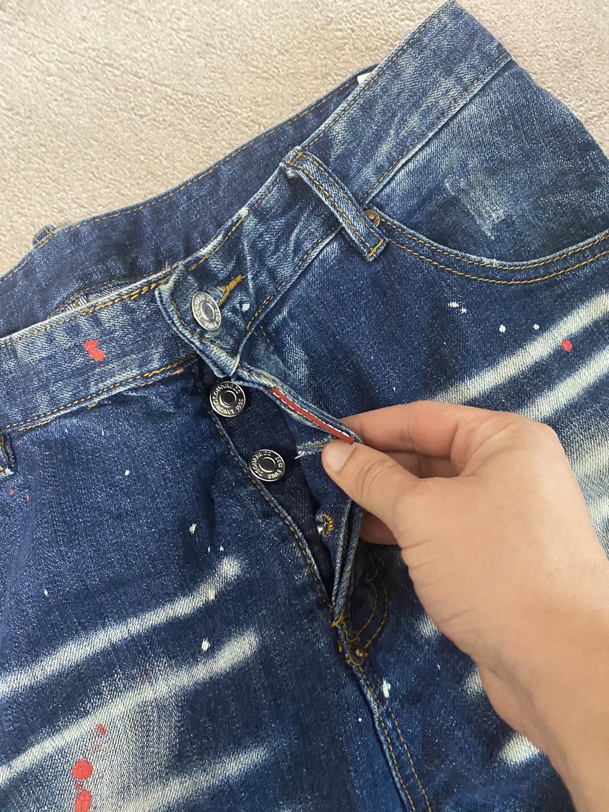 Japanese Brand Dirty pants Faded Crash denim thrashed y2k distressed jeans Size US 32 / EU 48 - 7 Thumbnail