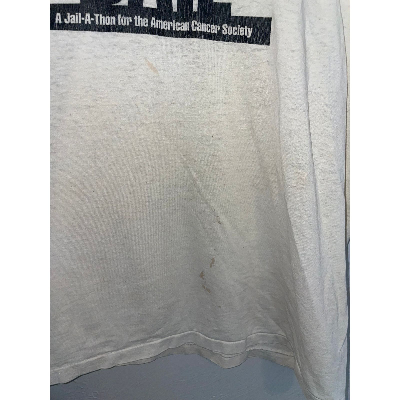 Hanes Vintage Jail Shirt Bail Jail-A-Thon Graphic Tee 90s XL Size US XL / EU 56 / 4 - 5 Thumbnail