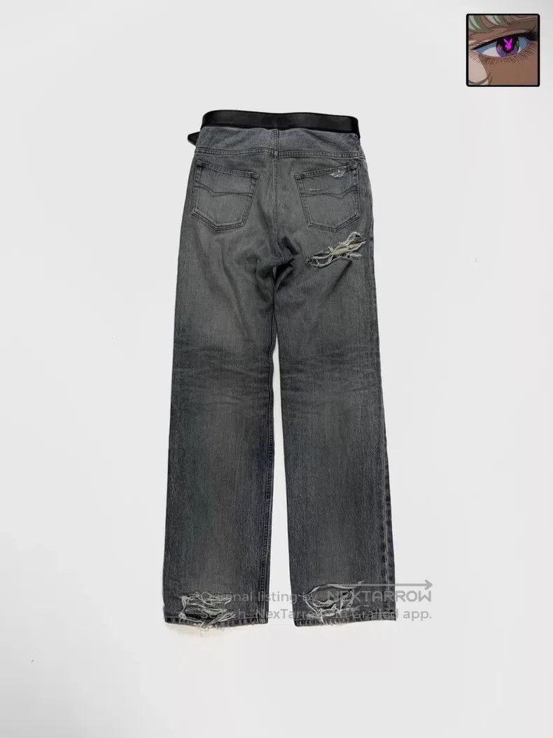 Balenciaga Balenciaga size XS Zipper straight-leg jeans with self-tie Size US 27 - 2 Thumbnail