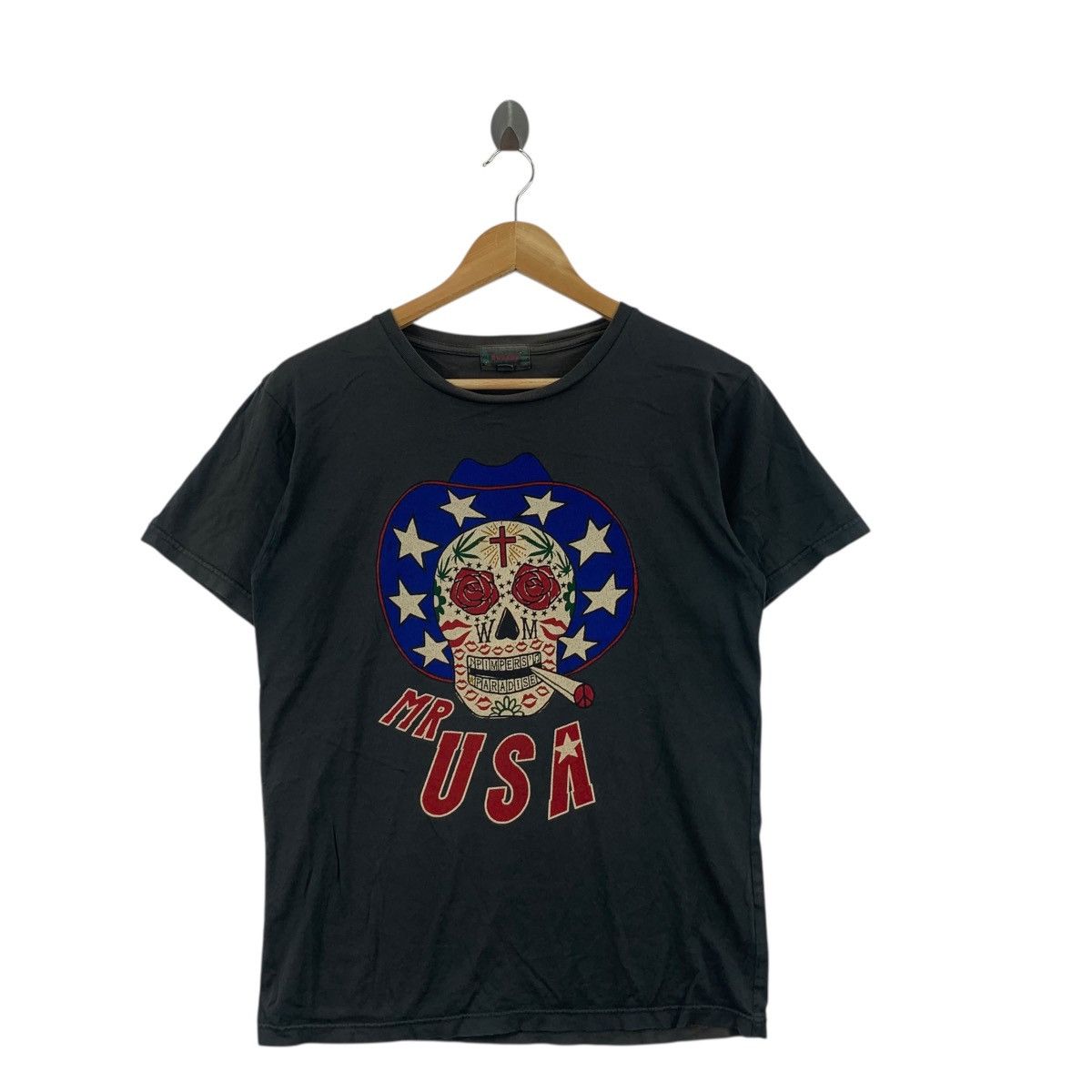 Wacko Maria Vintage WACKO MARIA RUDEES Mr. USA Bones Tee Shirt Top Skull Size M / US 6-8 / IT 42-44 - 3 Thumbnail