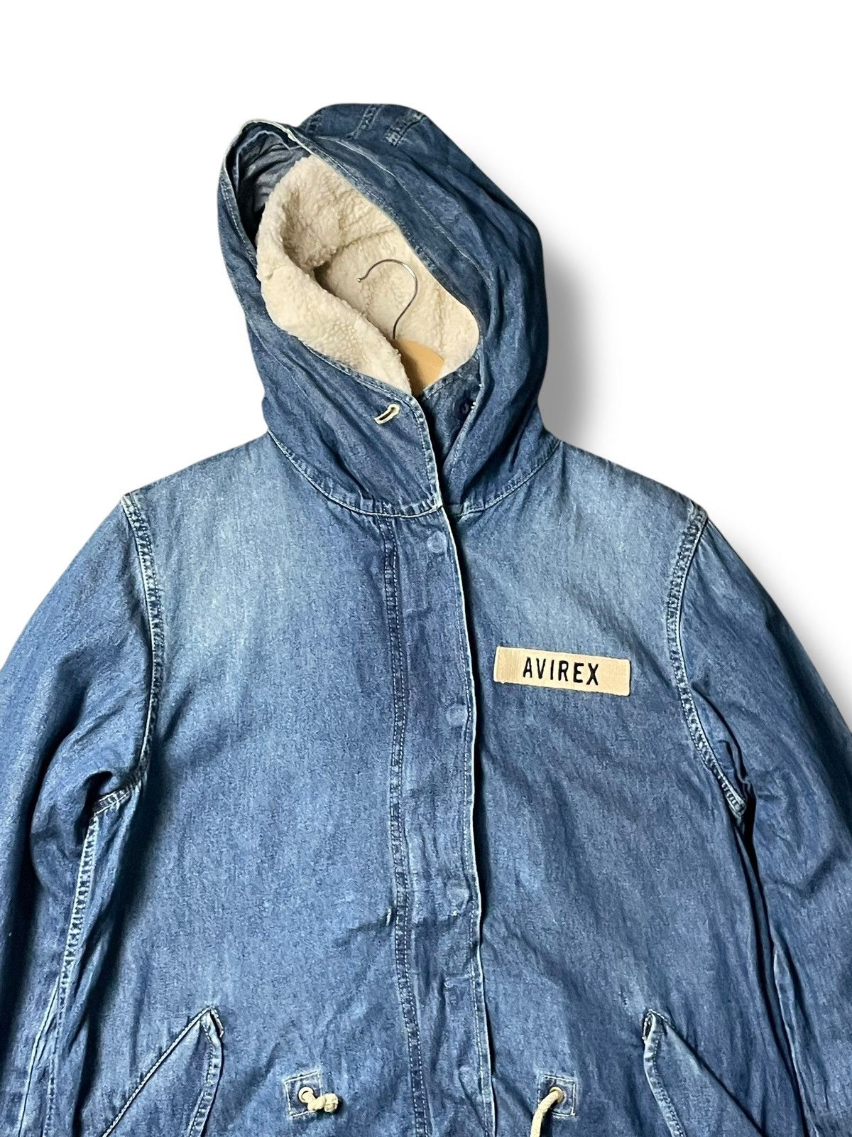 Avirex × Vintage Avirex Authentic Garment Fish Tailed Denim Jacket (44) Size US M / EU 48-50 / 2 - 4 Thumbnail