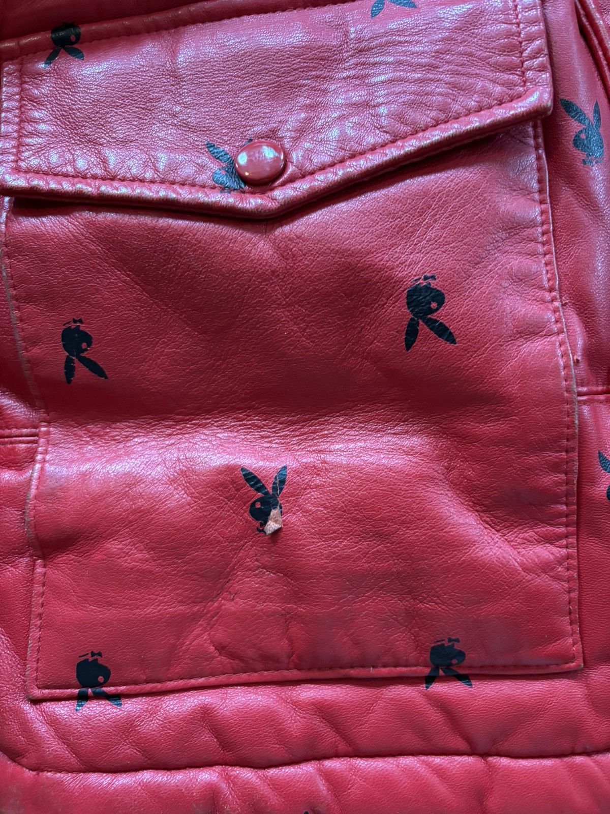 Playboy × Supreme Playboy Red Leather Fur Hood Parka Size US M / EU 48-50 / 2 - 5 Thumbnail