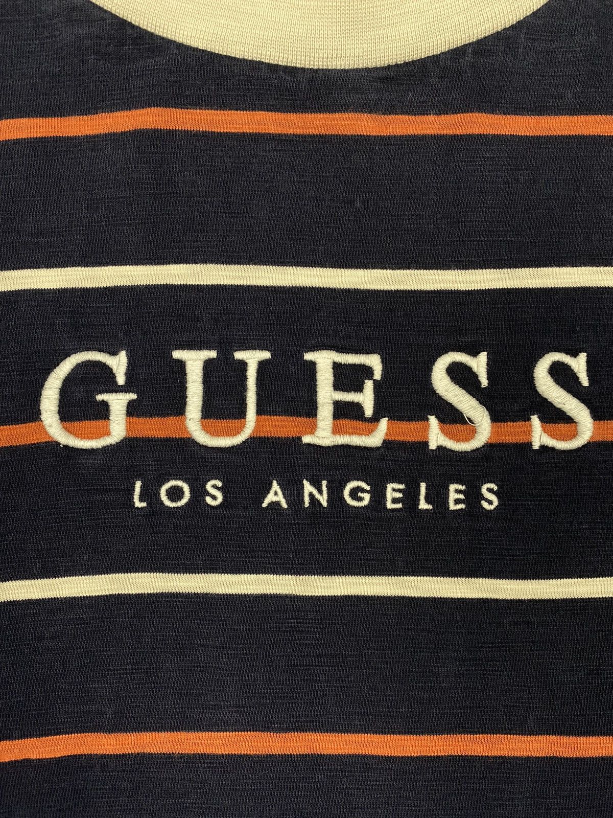 Guess × Vintage Vintage Guess Los Angeles Striped USA Asap Rocky Tee y2k Size US S / EU 44-46 / 1 - 6 Thumbnail