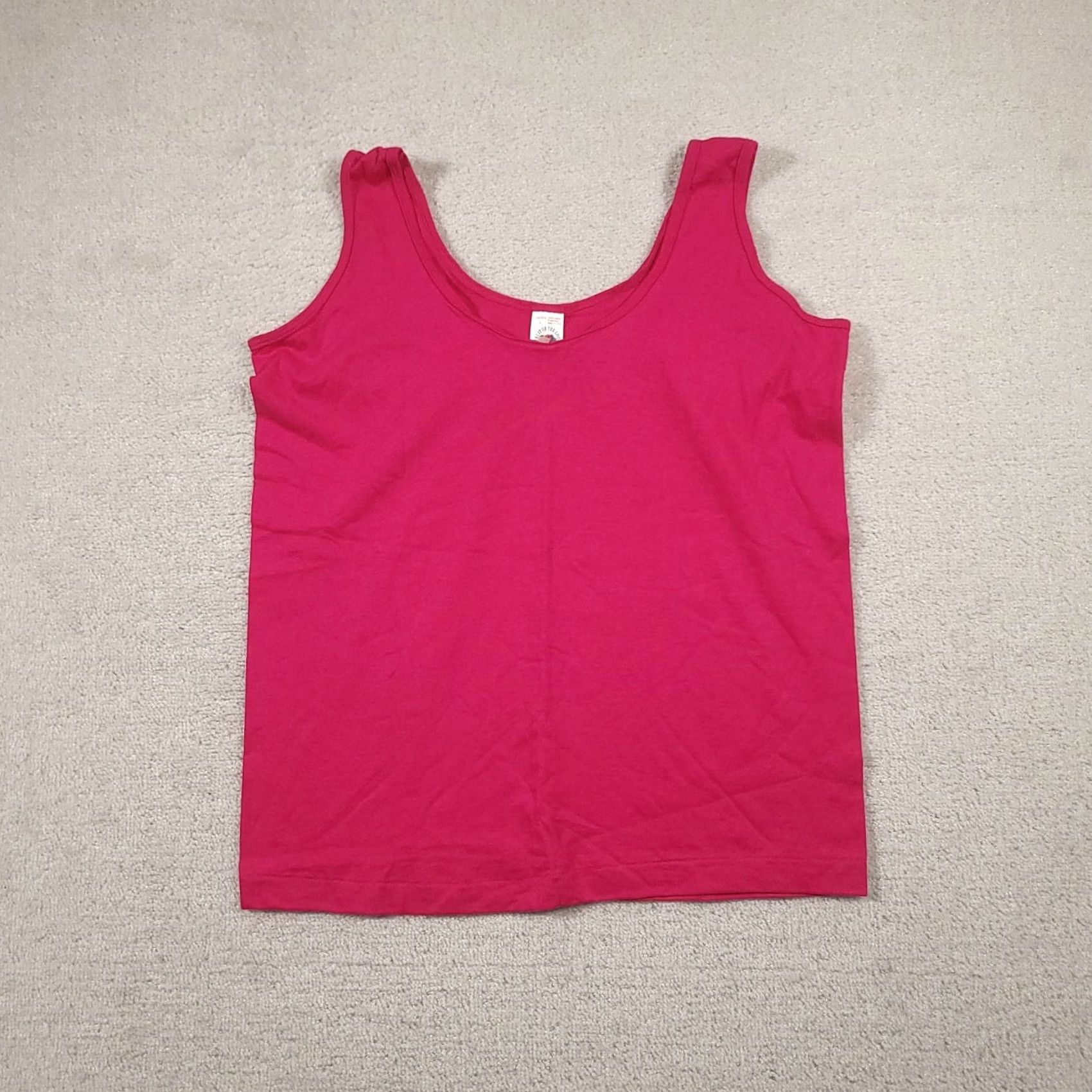 Fruit Of The Loom VINTAGE Fruit of the Loom Pink Blank Tank Top Womens Large 100% Cotton USA Tank Top 80s 90s Vintage Shirt Womens Size L / US 10 / IT 46 - 2 Thumbnail
