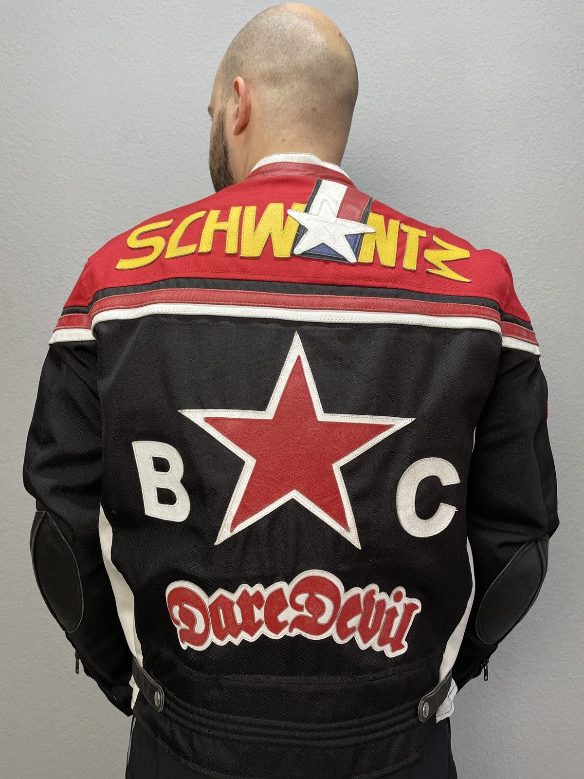 NASCAR Vintage 90s Harrison Racing Nylon Leather Y2K Motto Jacket Size US L / EU 52-54 / 3 - 11 Thumbnail