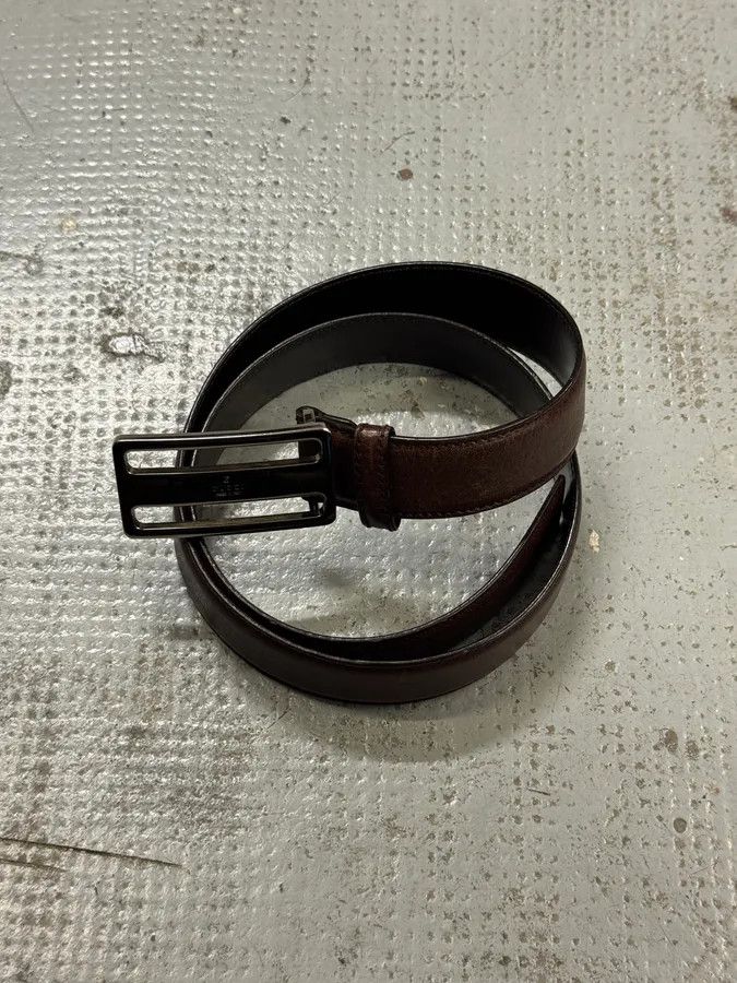 Gucci 2000s Gucci Brown Leather Belt Size ONE SIZE - 4 Thumbnail