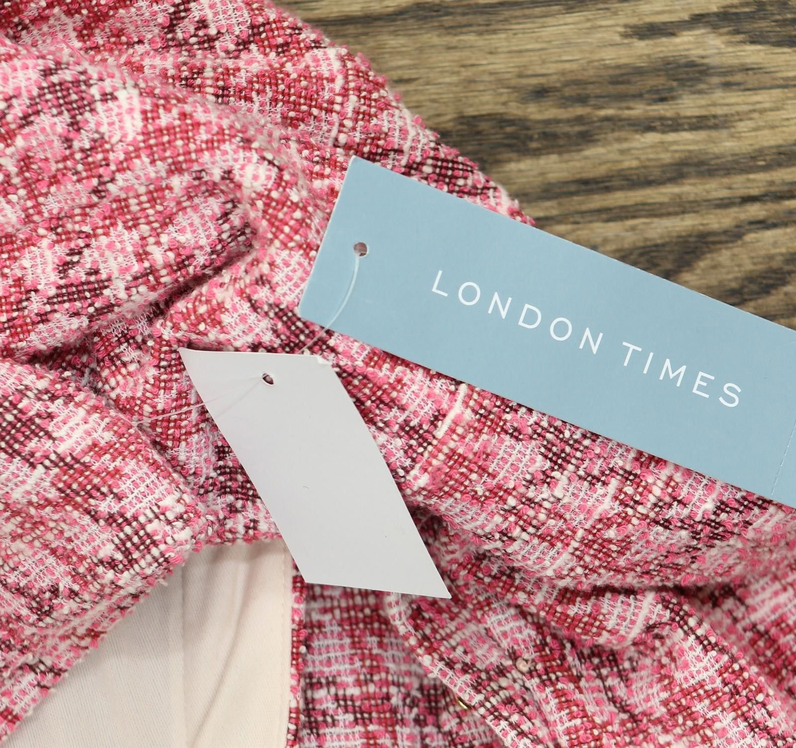 Other Nwt London Times Womens A-line Dress T7764m Pink Multi 16 Size XXL / US 16-18 / IT 52-54 - 3 Thumbnail
