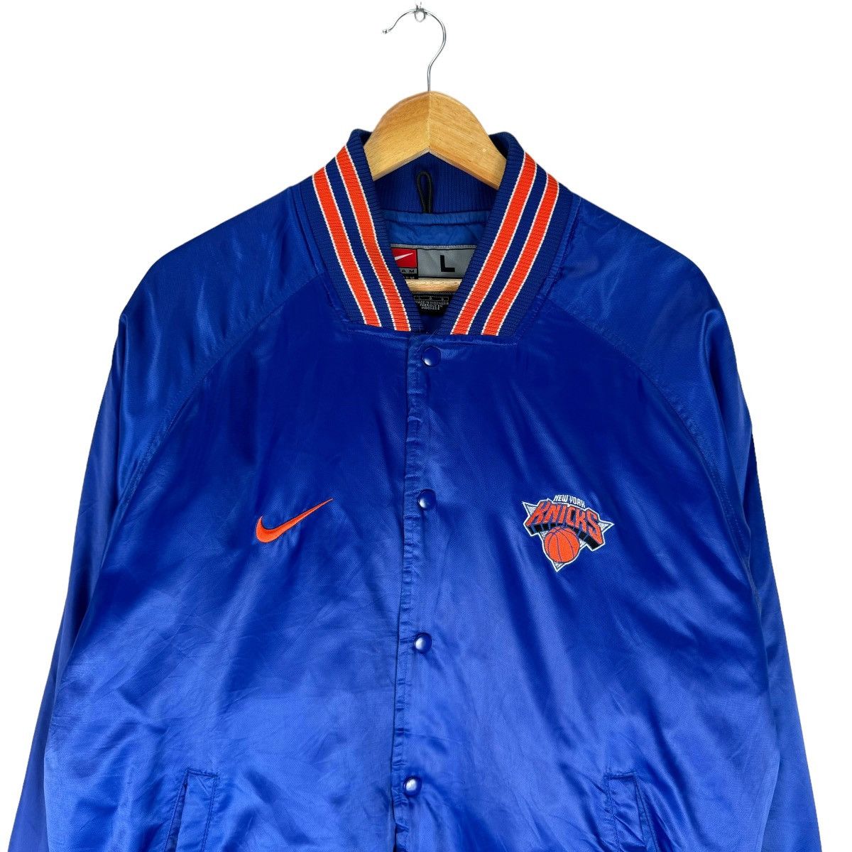 Nike 🌟VINTAGE 90s NIKE NEW YORK KNICKS NBA VARSITY JACKET Size US L / EU 52-54 / 3 - 2 Thumbnail