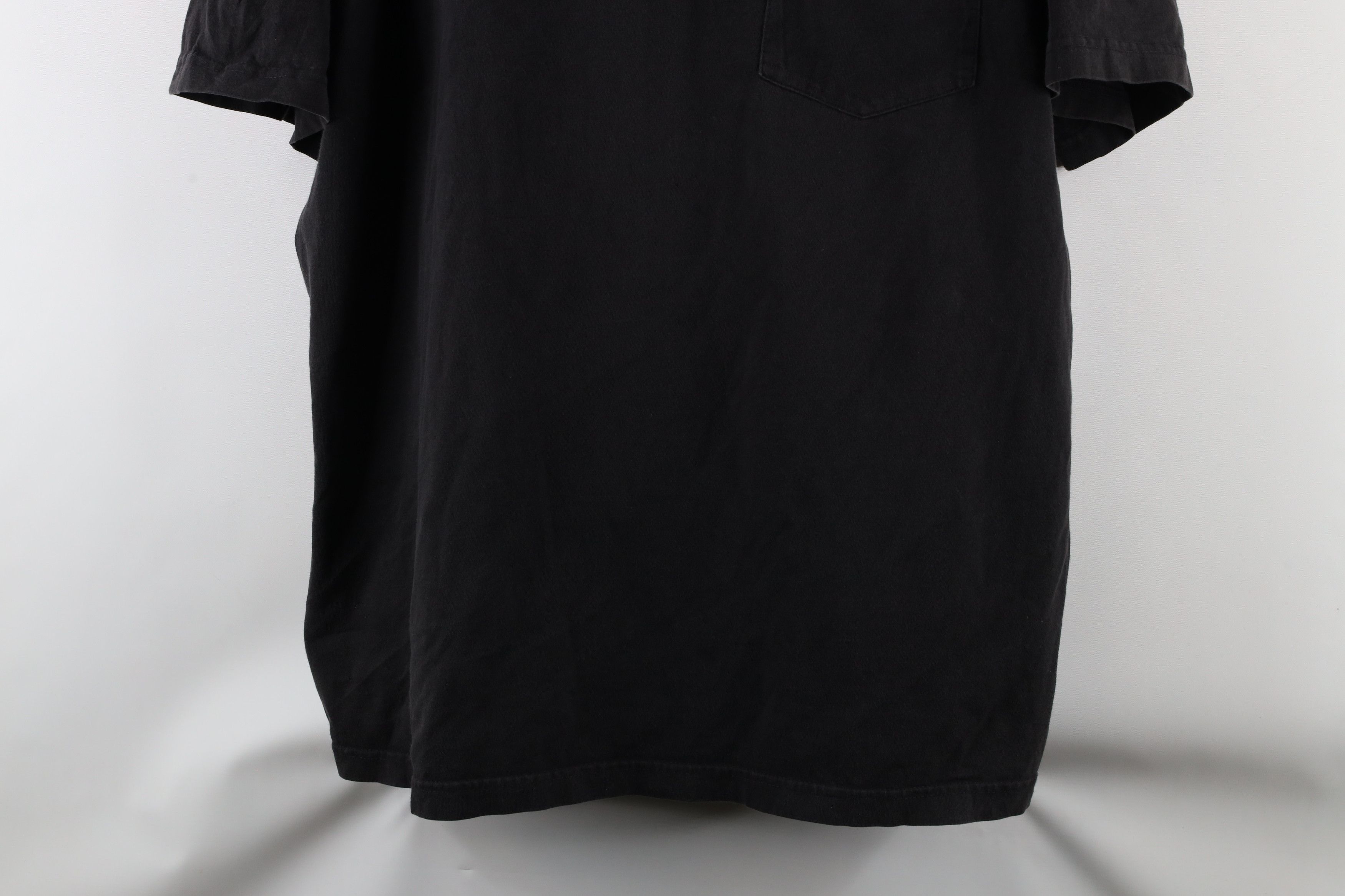Vintage Vintage 90s Streetwear Blank Pocket Cotton T-Shirt Black Size US XXL / EU 58 / 5 - 3 Thumbnail