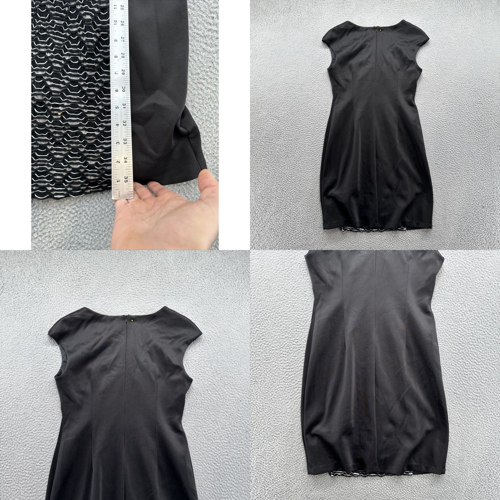 Vintage Connected Women’s Black Gray Stretch Sheath Sleeveless Dress Size 10 (Polyester) Size L / US 10 / IT 46 - 8 Thumbnail