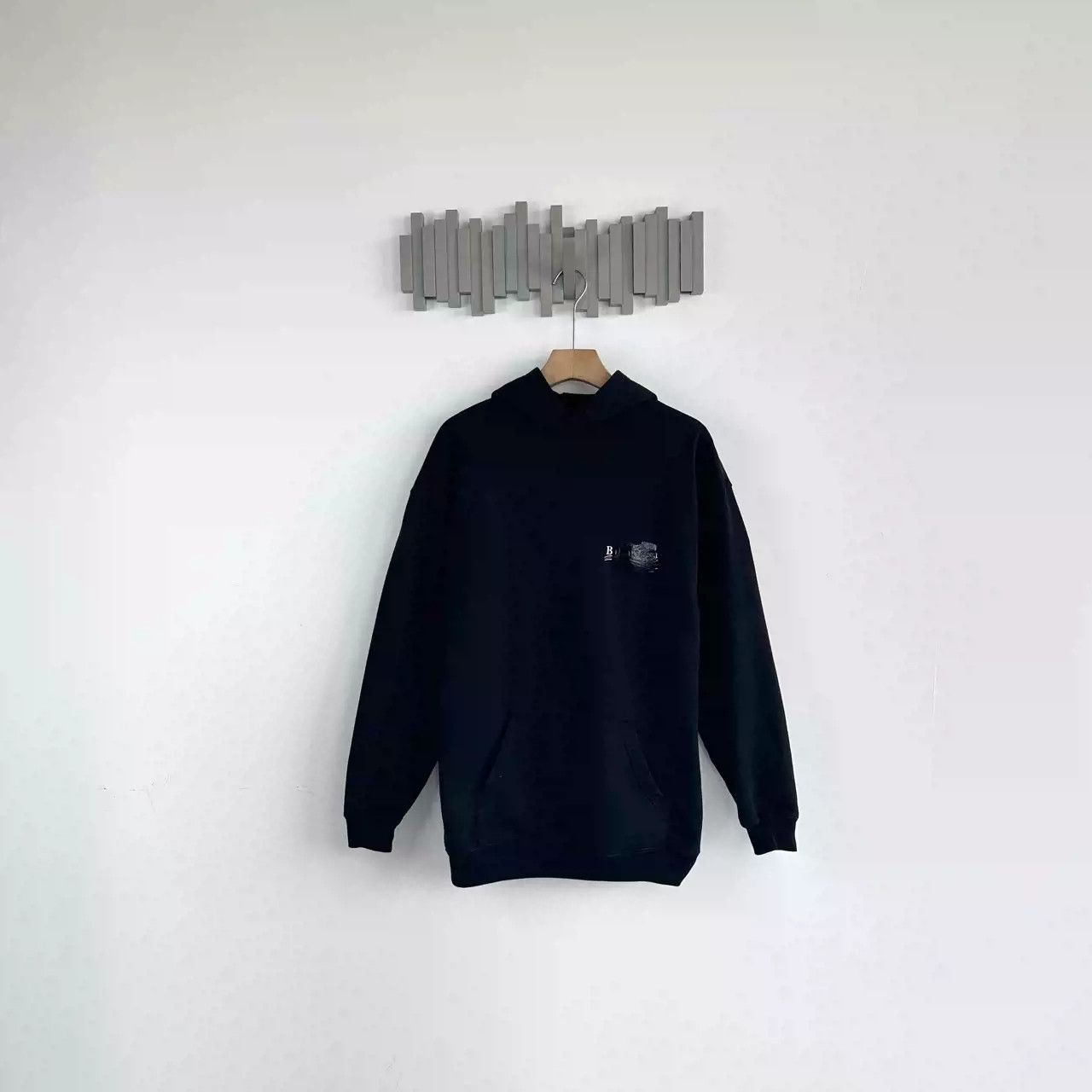 Balenciaga Printed Logo Hooded Long-sleeved Hoodie