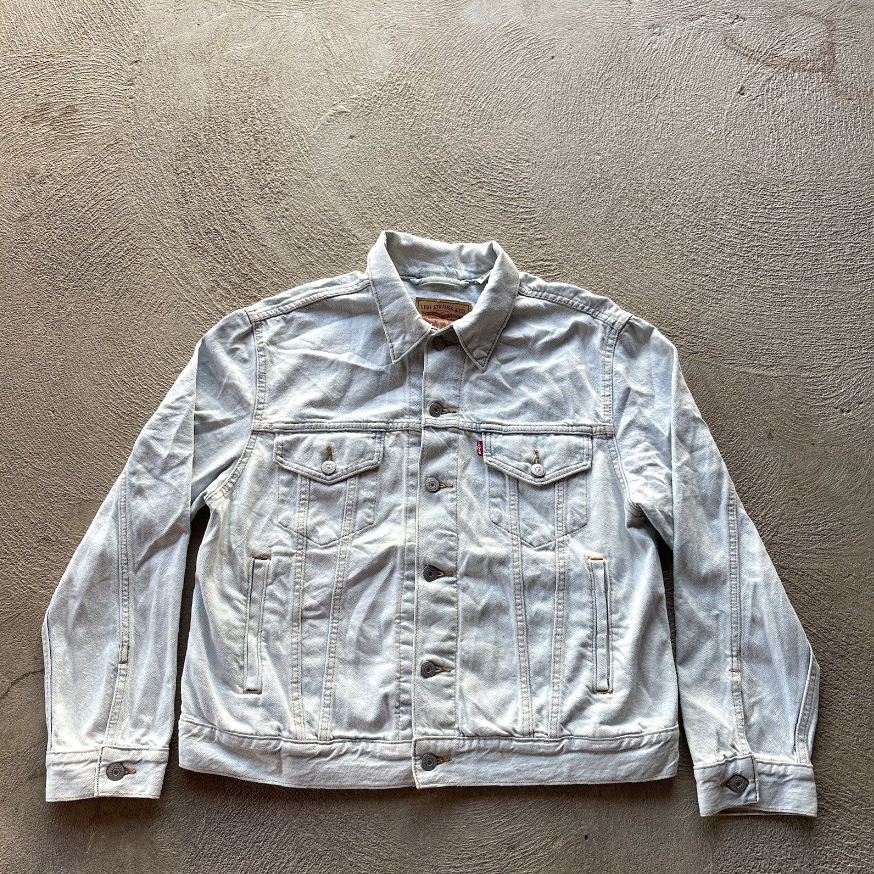 Levi's Levi's Denim Jacket Women Large Blue Embroidered Floral Western Casual Outerwear Size 36" / US 14 / IT 50 - 3 Thumbnail