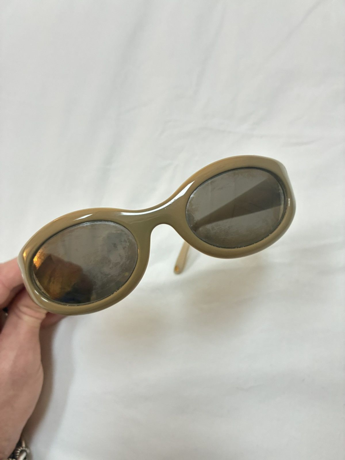 Vintage Chanel Olive Green Sunglasses, 90