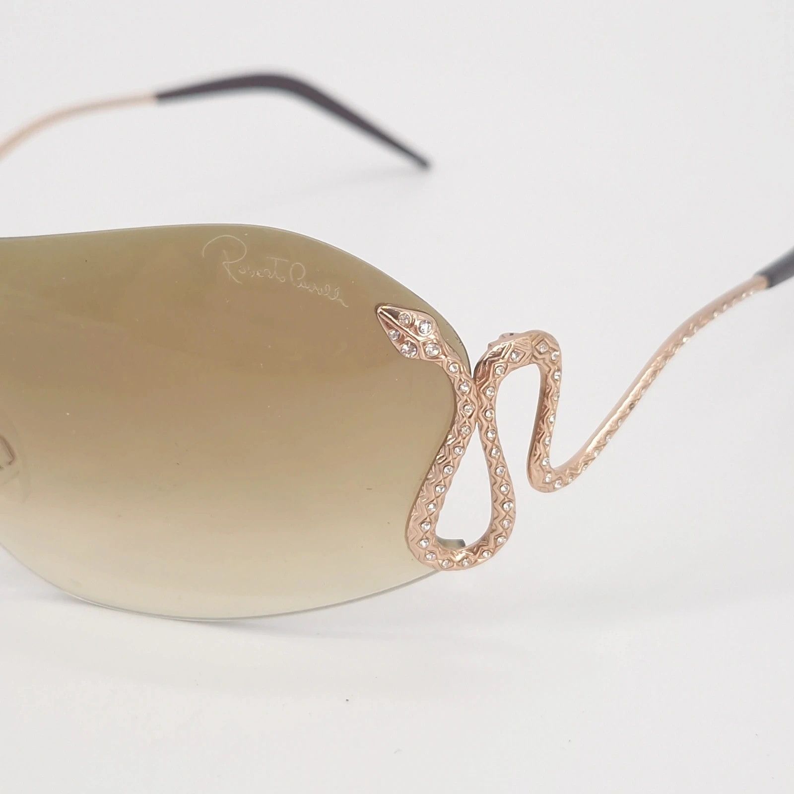 Roberto Cavalli Roberto Cavalli Rhinestone Snake Frames Sunglasses Size ONE SIZE - 3 Thumbnail