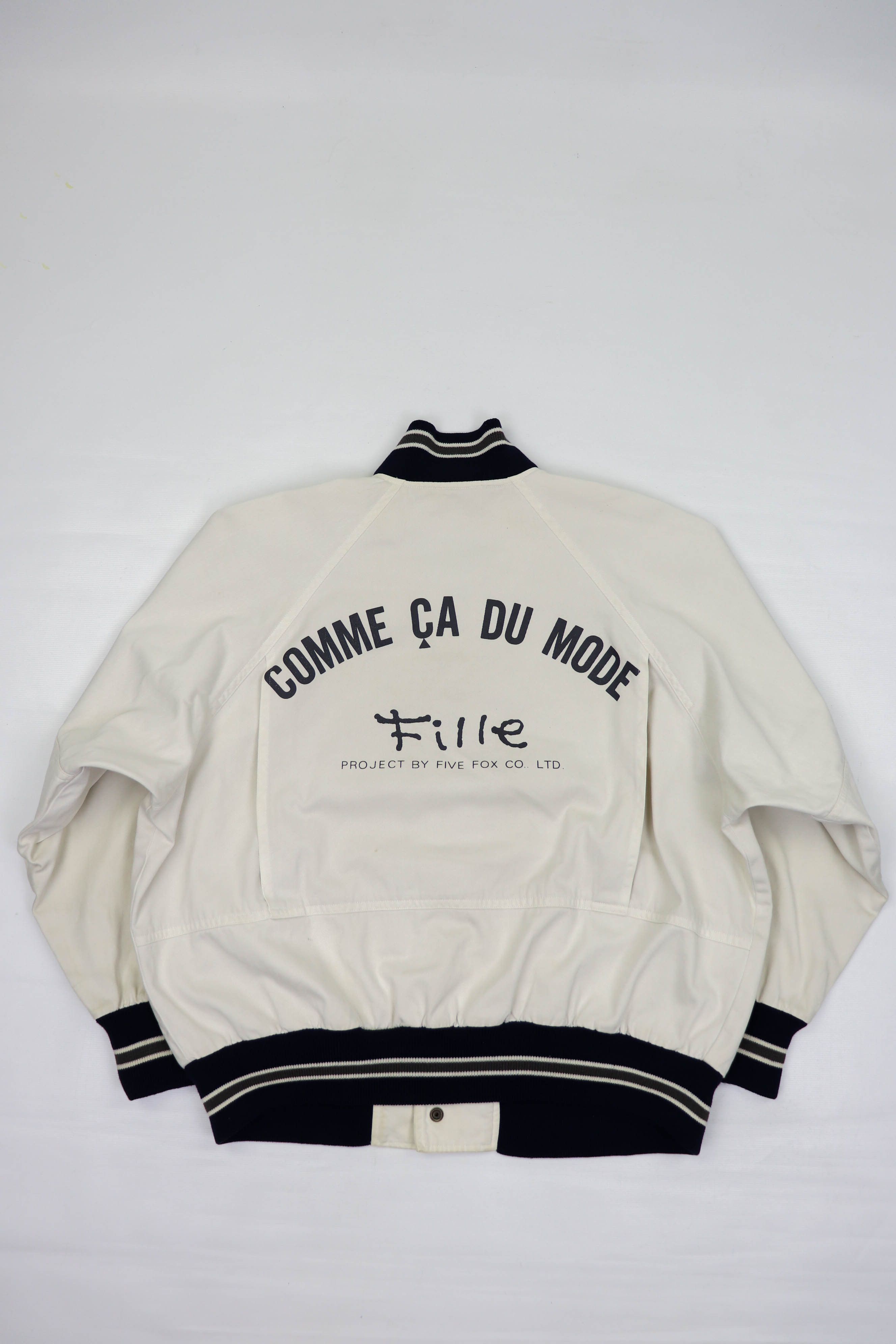 Vintage Comme Ca Du Mode Japan Fille Vintage White Bomber Jacket